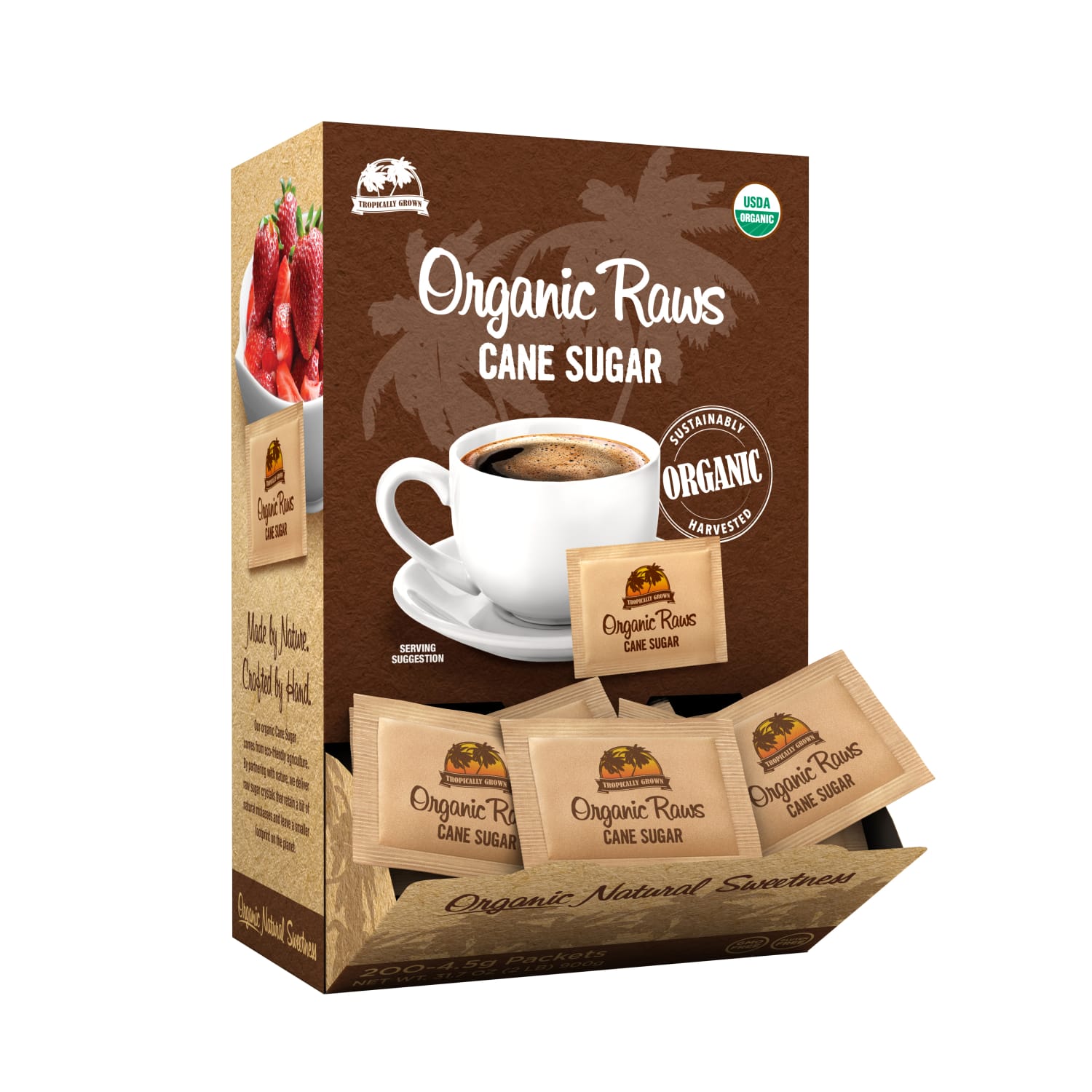 Sugar Foods Organic Raw Cane Sugar Packets, Box Of 200 Packets - Image 4