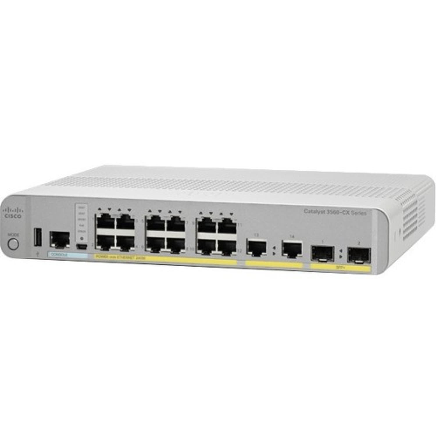 Cisco Catalyst 3560CX-8PT-S Switch - 10 Ports - Manageable - Gigabit Ethernet - 10/100/1000Base-TX - Twisted Pair - Rail-mountable, Rack-mountable - Image 3
