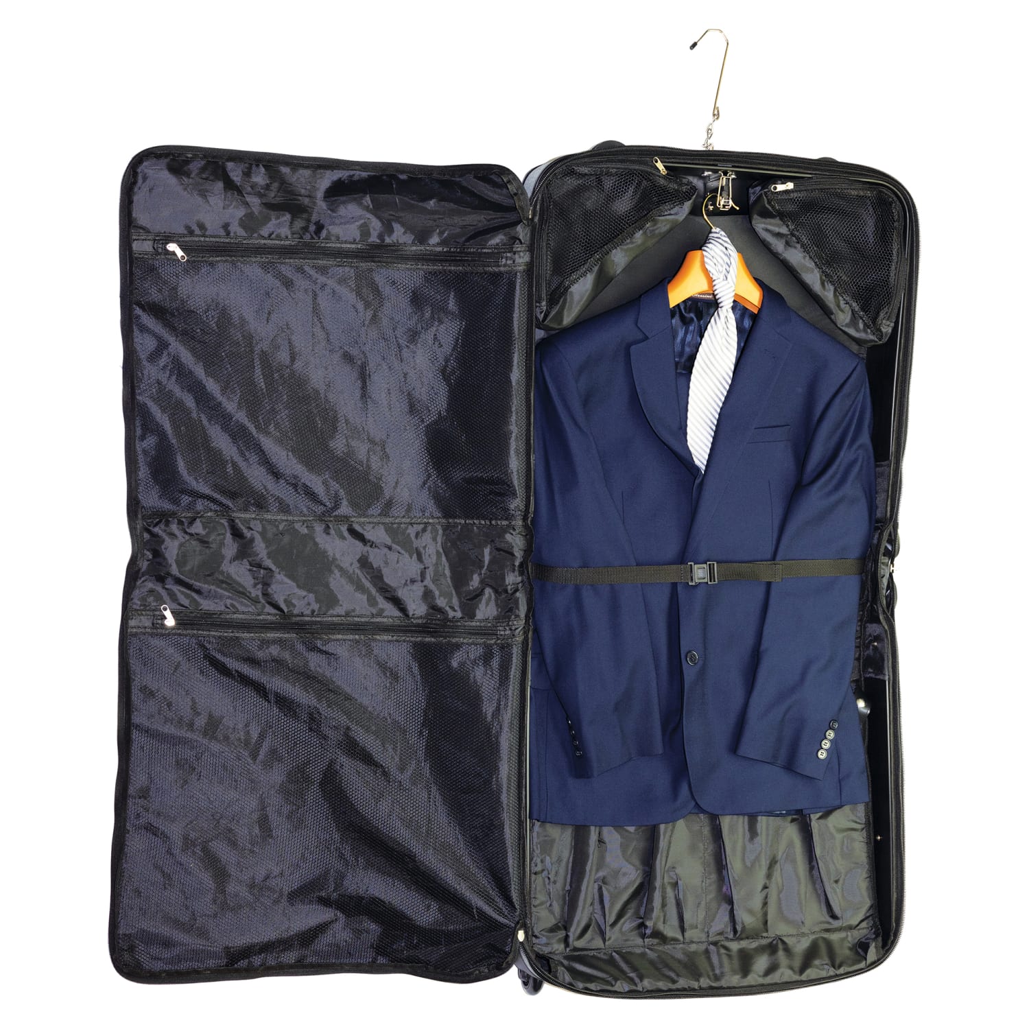 Geoffrey Beene Rolling Garment Carrier, 22inH x 7-1/2inW x 22inD, Gray - Image 3