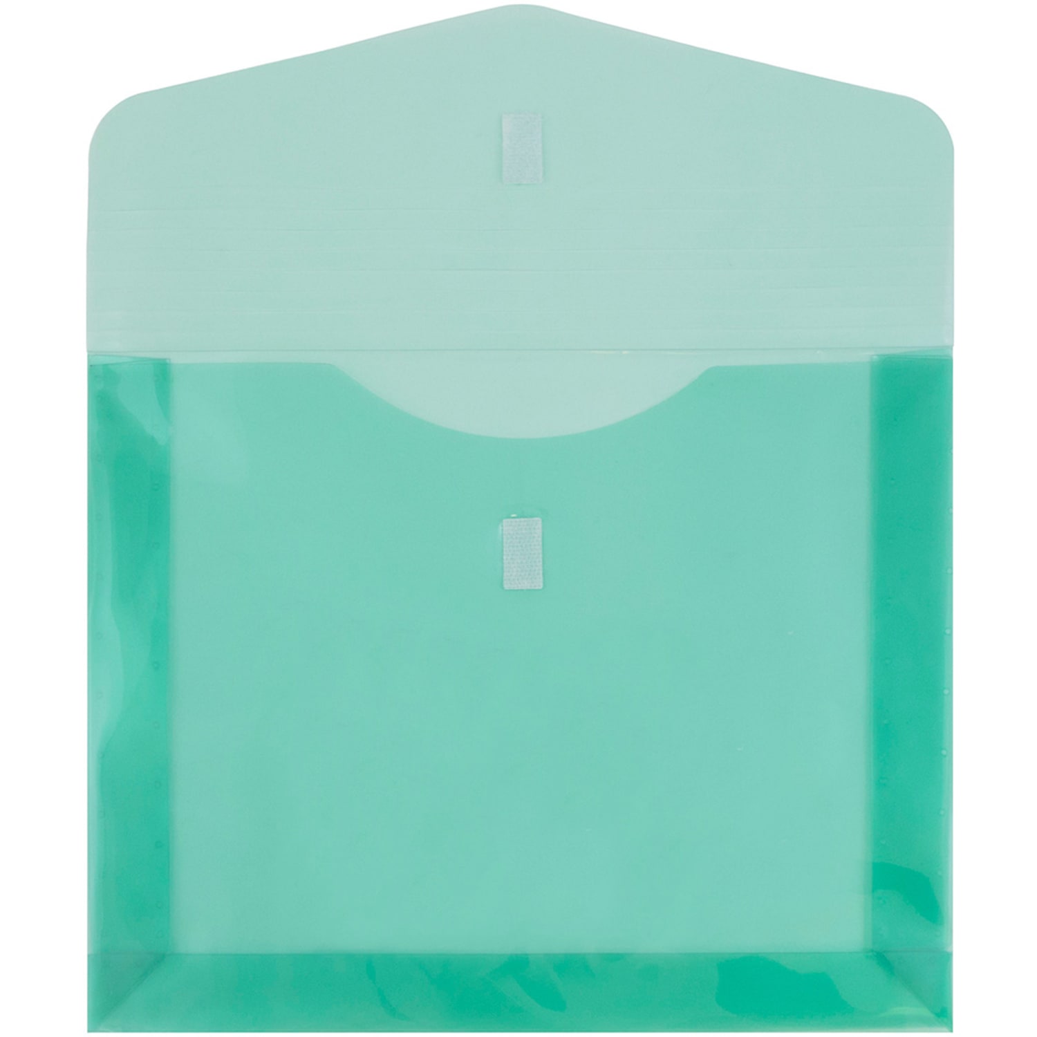JAM Paper Plastic Booklet Expansion Envelopes, Letter-Size, 9 3/4in x 13in, Hook & Loop Closure, Light Green, Pack Of 12 - Image 3