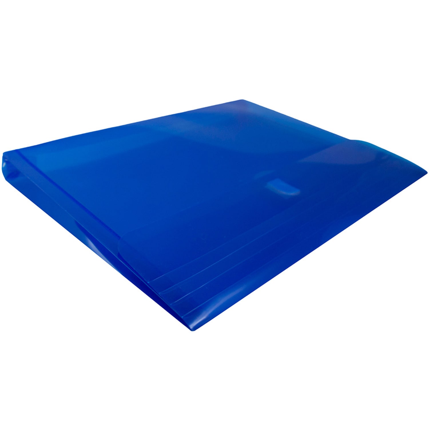 JAM Paper Plastic Booklet Expansion Envelopes, Letter-Size, 9 3/4in x 13in, Hook & Loop Closure, Dark Blue, Pack Of 12 - Image 5