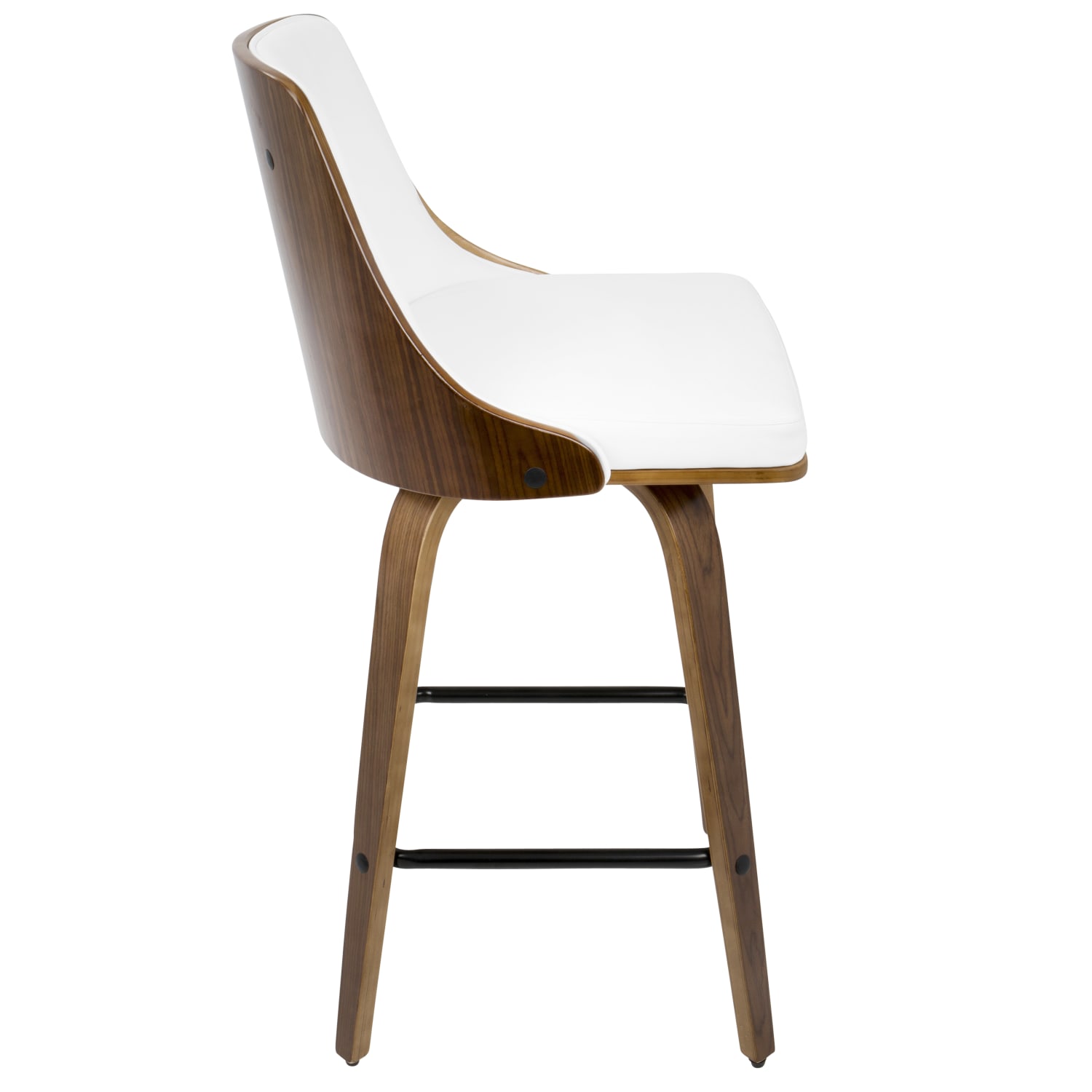 LumiSource Gianna Counter Stools WalnutWhite Set Of 2 Stools PopularChairscom LumiSource Gianna Counter Stools WalnutWhite Set Of 2 Stools PopularChairscom