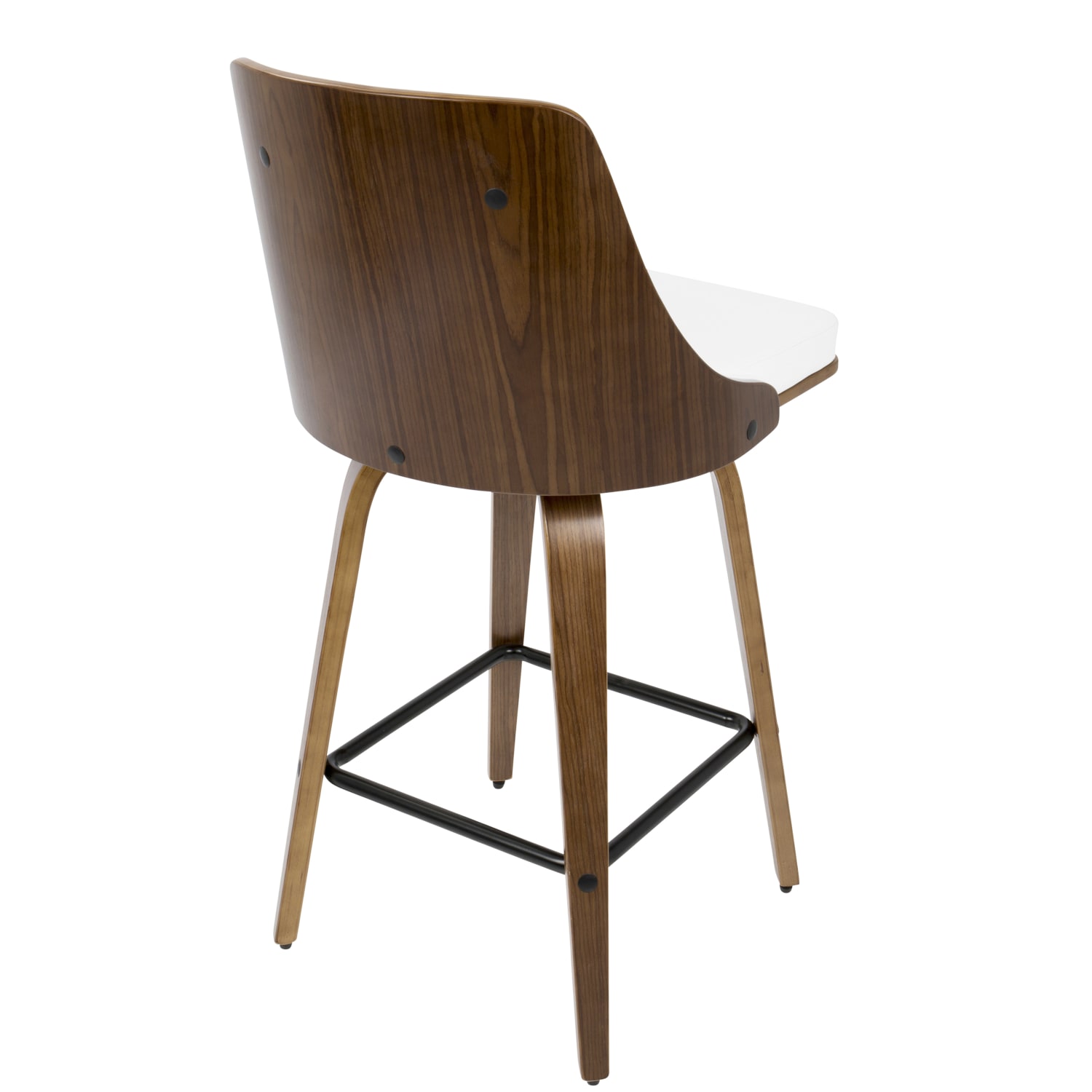 LumiSource Gianna Counter Stools WalnutWhite Set Of 2 Stools PopularChairscom LumiSource Gianna Counter Stools WalnutWhite Set Of 2 Stools PopularChairscom