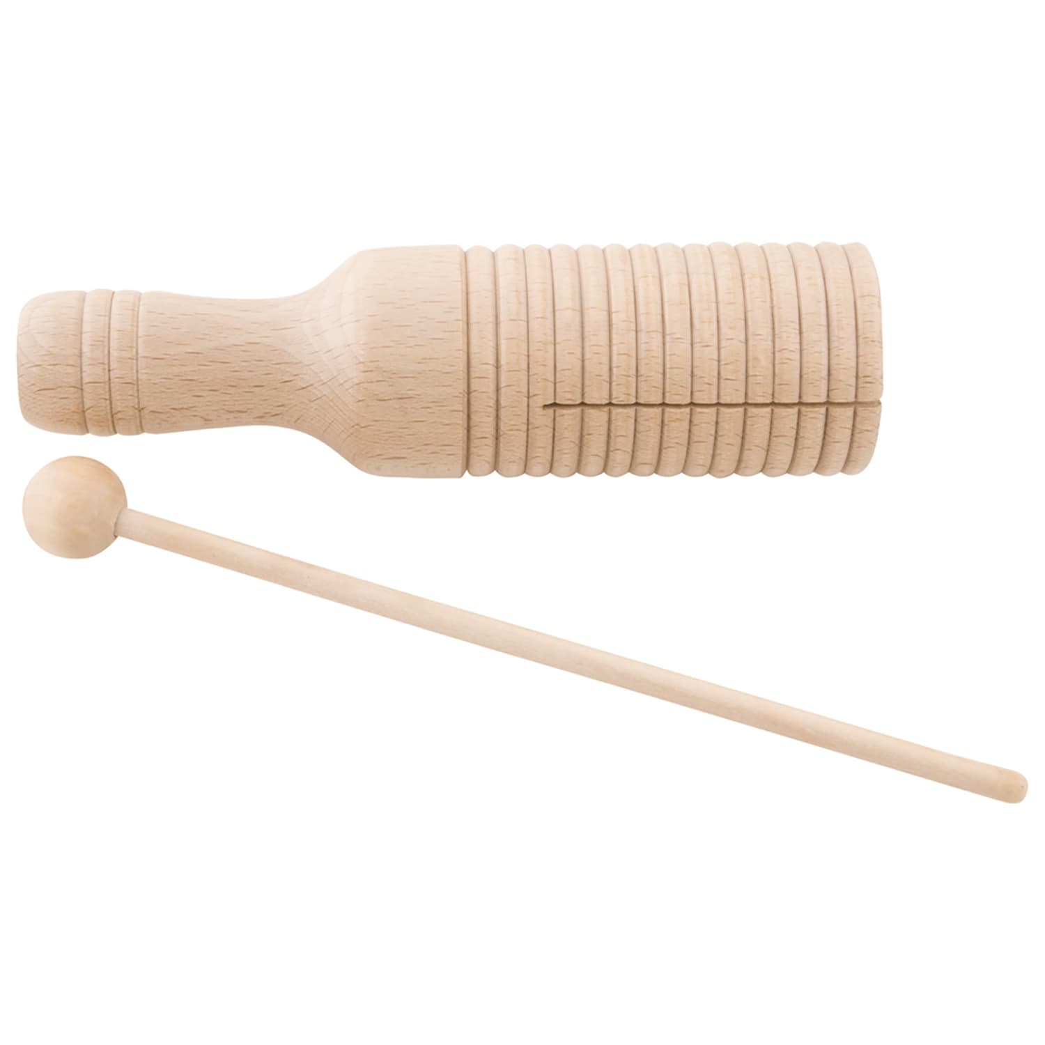 Westco Educational Products Medium Guiro Crow Sounders With Mallet, Brown, Pack Of 3 Sounders - Image 3