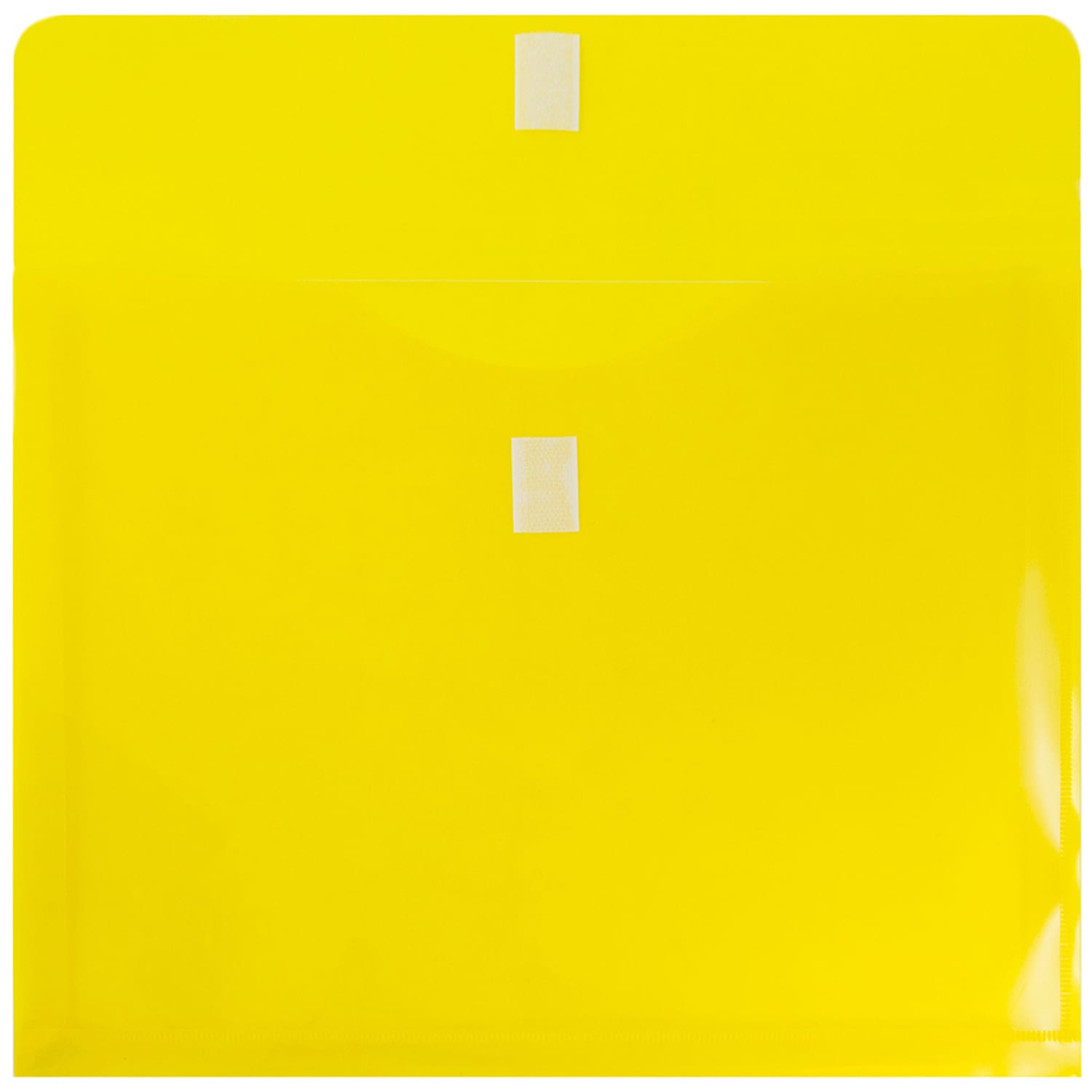 JAM Paper Plastic Booklet Expansion Envelopes, Letter-Size, 9 3/4in x 13in, Hook & Loop Closure, Dark Yellow, Pack Of 12 - Image 3
