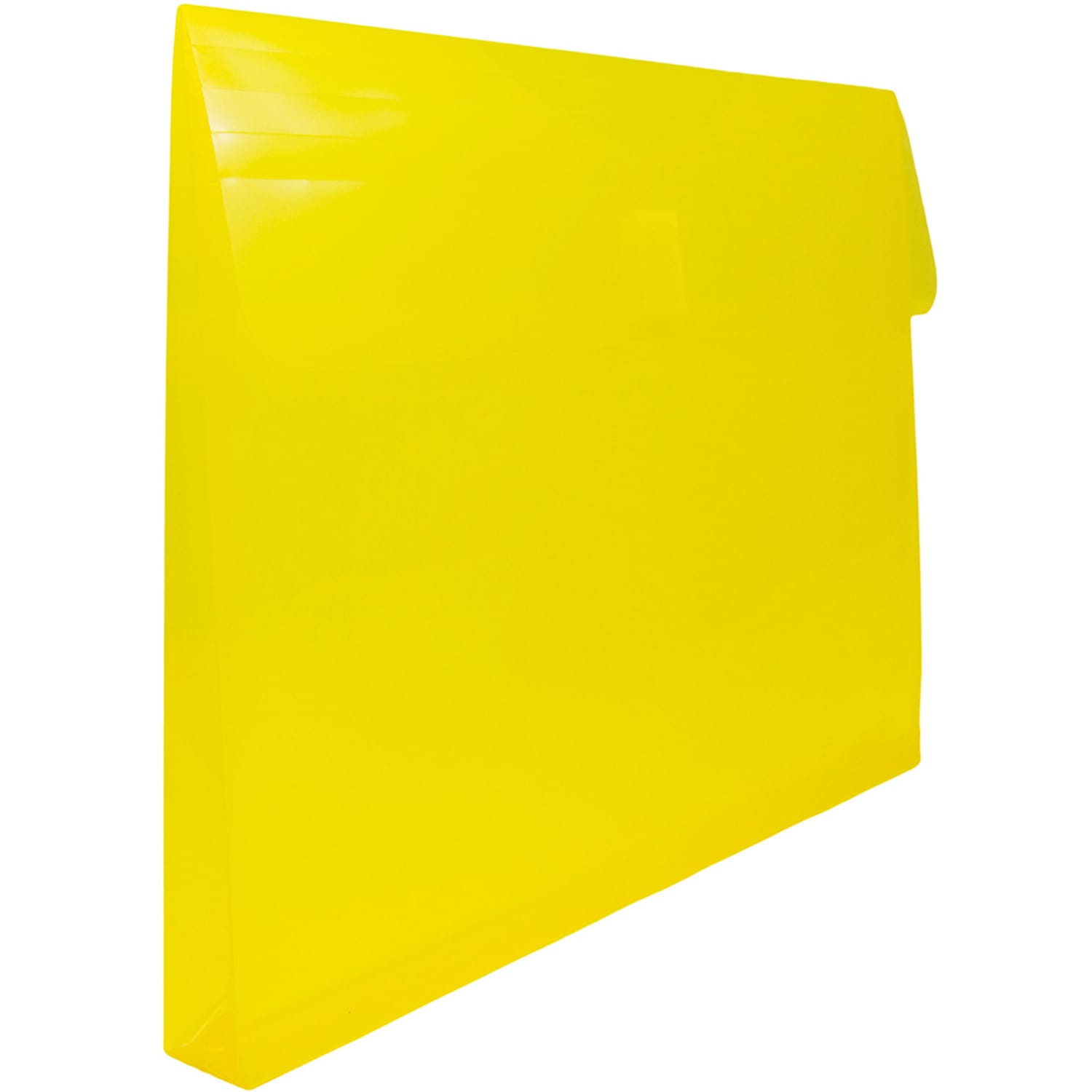 JAM Paper Plastic Booklet Expansion Envelopes, Letter-Size, 9 3/4in x 13in, Hook & Loop Closure, Dark Yellow, Pack Of 12 - Image 4
