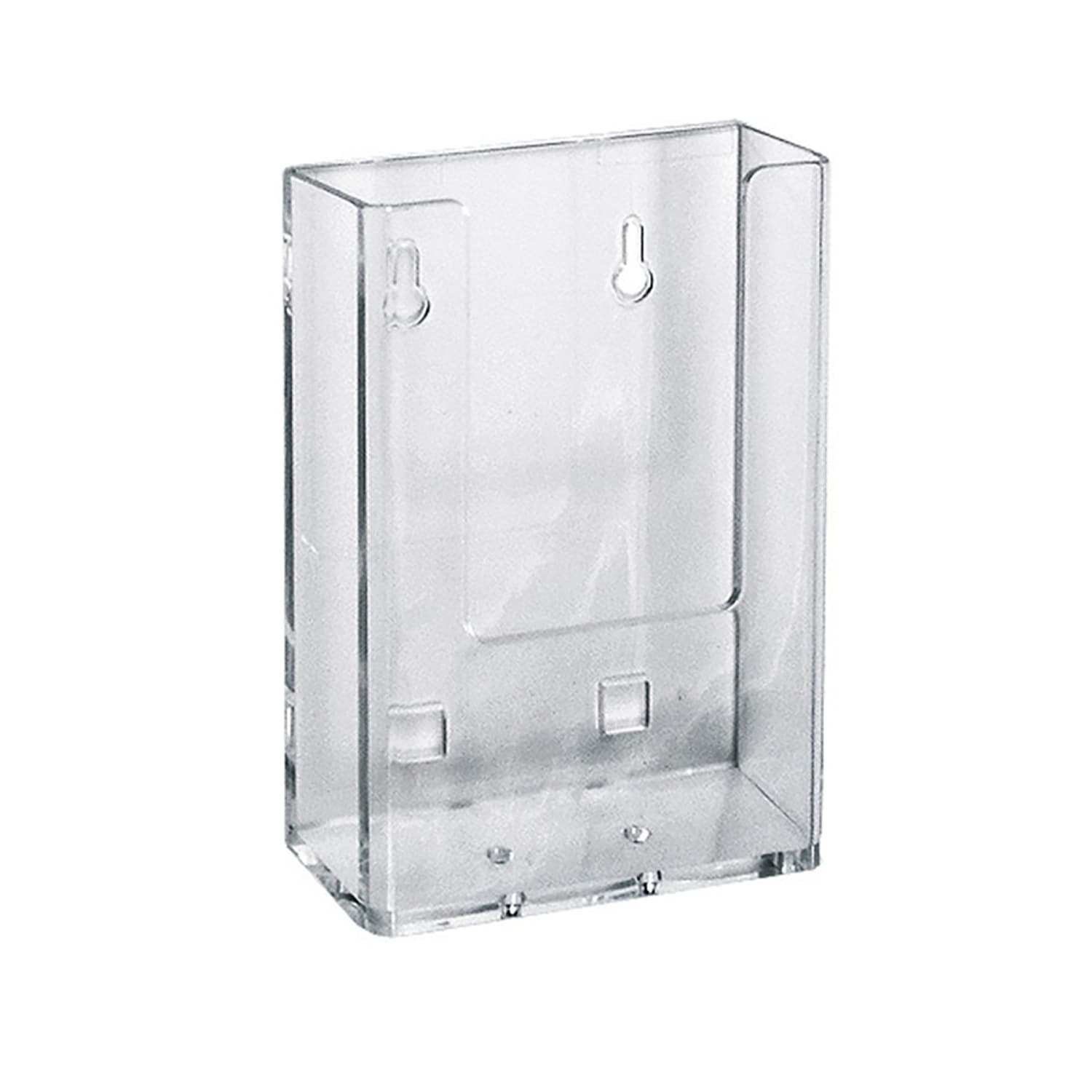 Azar Displays Wall-Mount Brochure Holders, Trifold, 1 Pocket, 6 1/4inH x 4inW x 1 1/2inD, Pack Of 10