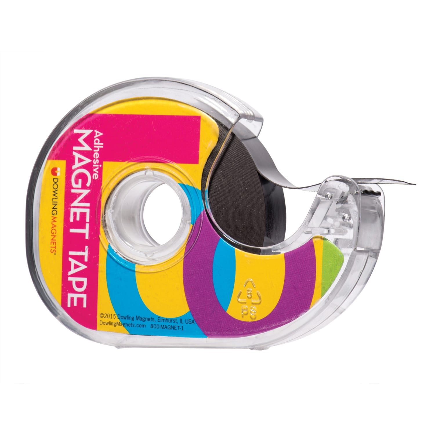 Dowling Magnets Magnet Tape In Dispenser, 3/4in x 25ft, Black, Pack Of 3 Rolls - Image 3