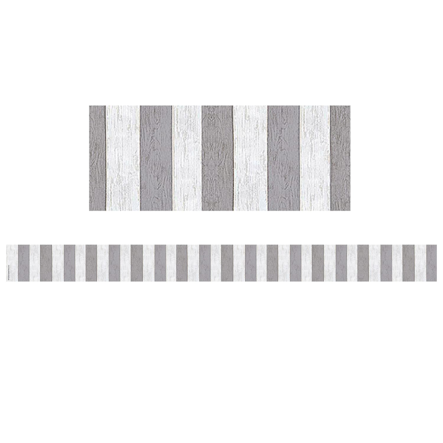 Teacher Created Resources Border Trim, Modern Farmhouse Gray Stripes, 35', Set Of 6 Packs - Image 3