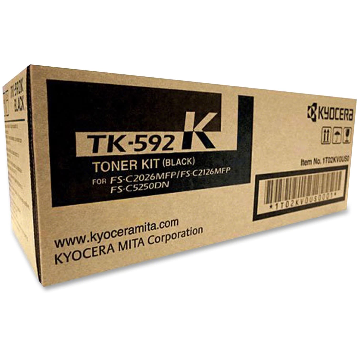 Kyocera TK 592K - Black - original - toner cartridge - for Kyocera FS-C2026, FS-C2126, FS-C2526, FS-C2626; FS-C5250 - Image 4