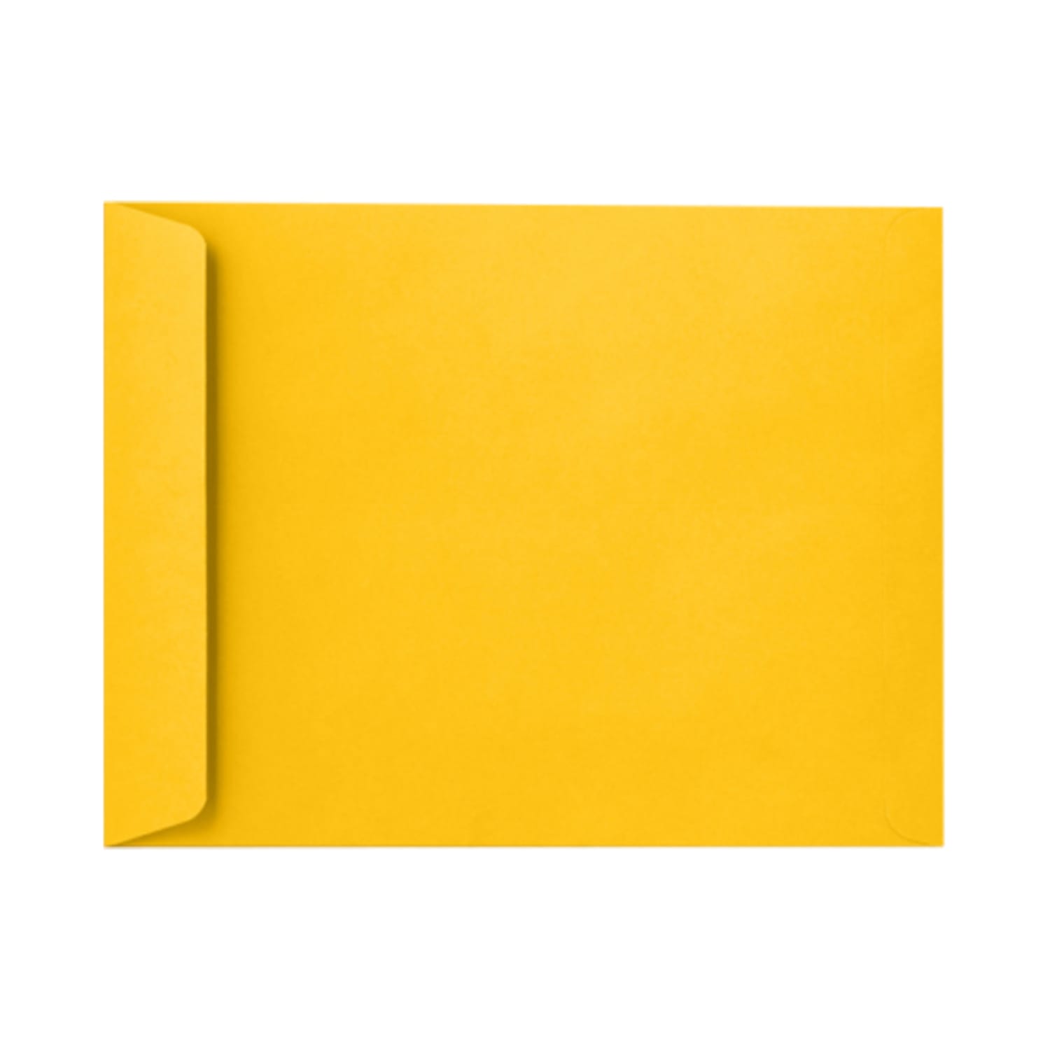 LUX Open-End 9in x 12in Envelopes, Peel & Press Closure, Sunflower Yellow, Pack Of 250