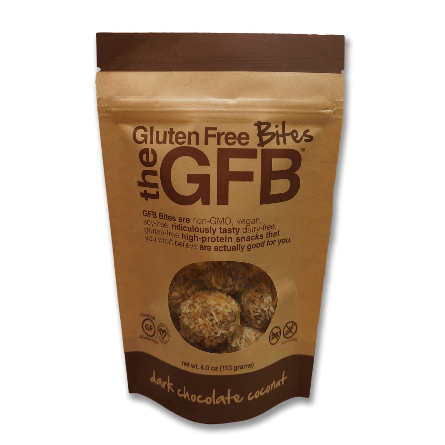 GFB The Gluten Free Bites, Dark Chocolate Coconut, 4 Oz, Pack Of 12