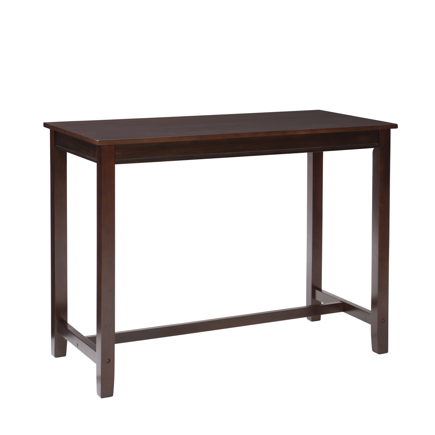 Linon Walker Bar Pub Table, 42inH x 47-1/4inW x 23-3/4inD, Brown