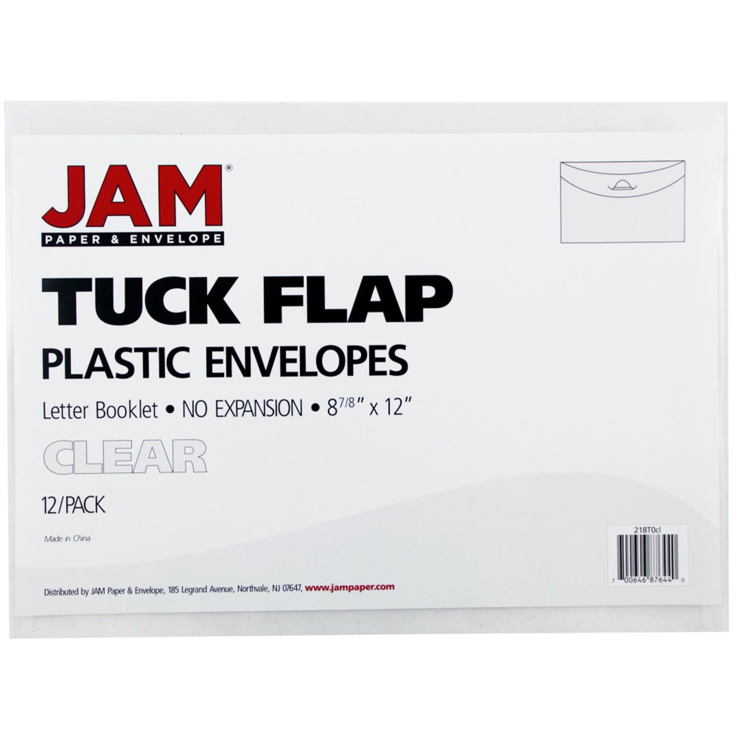JAM Paper Plastic Envelopes, Letter-Size, 8 7/8in x 12in, Clear, Pack Of 12 - Image 3