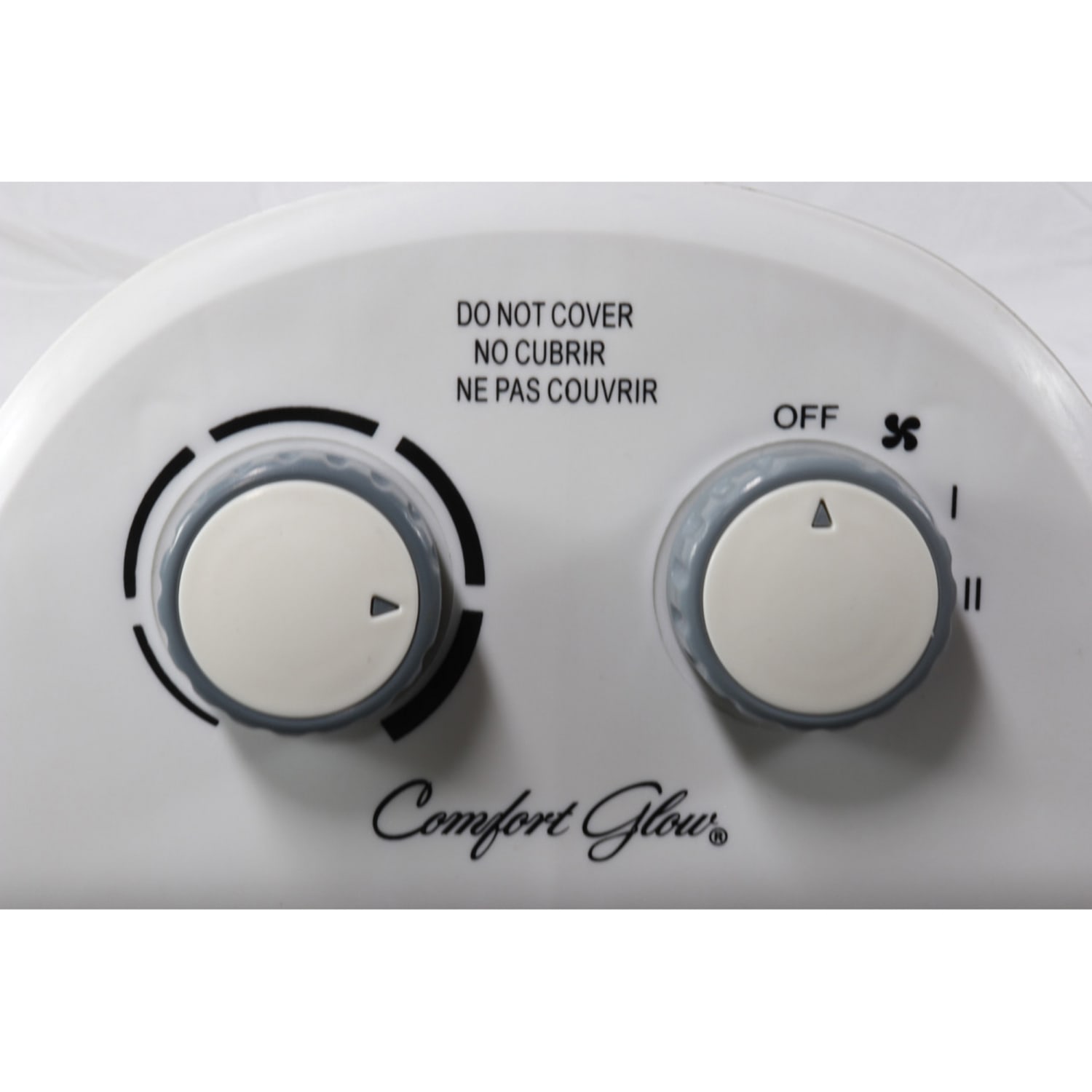 Comfort Glow 1500W Electric Fan Heater With Thermostat, 7-5/8in x 9-15/16in, White - Image 3