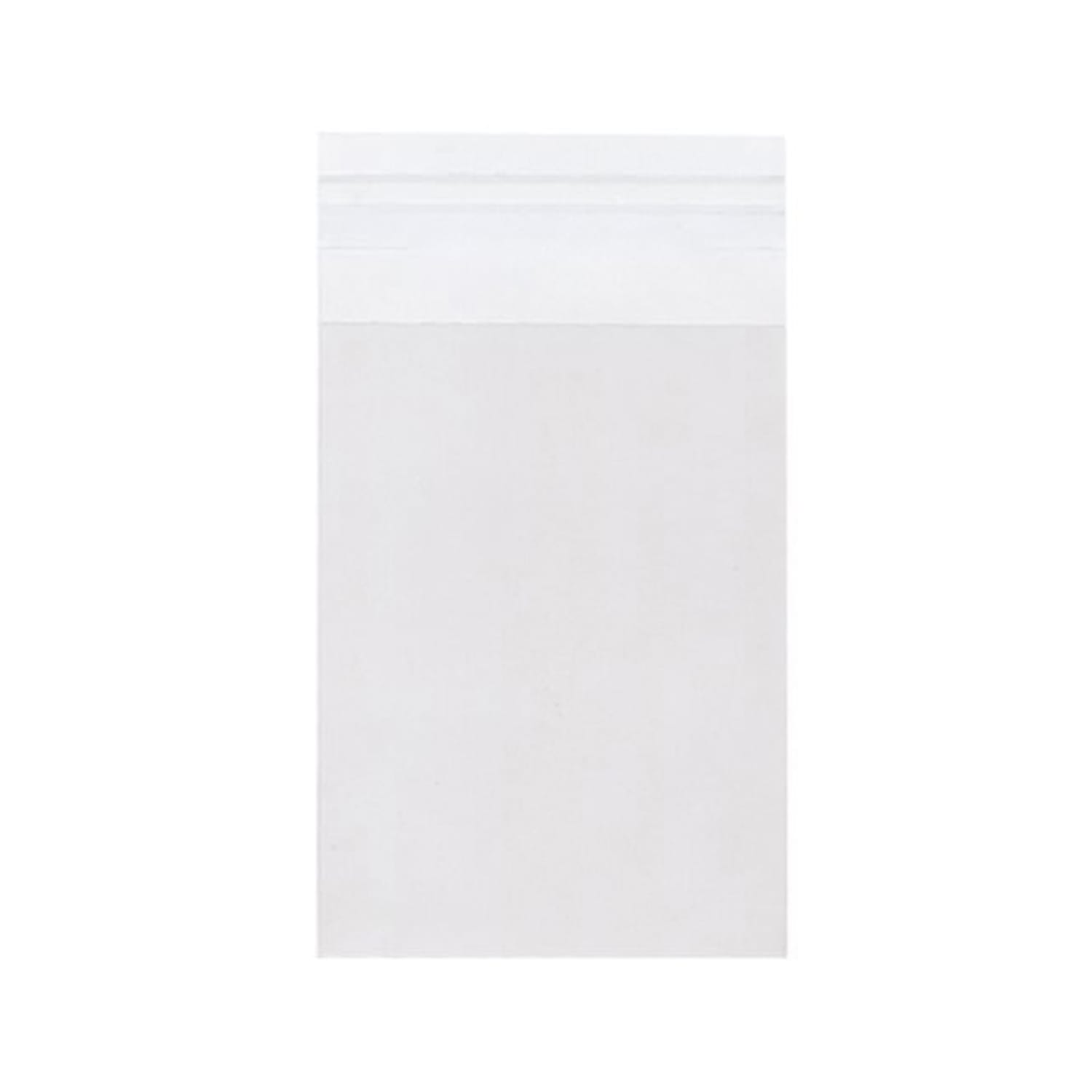 JAM Paper Self-Adhesive Cello Sleeve Envelopes, 3 13/16in x 5 3/16in, Clear, Pack Of 100
