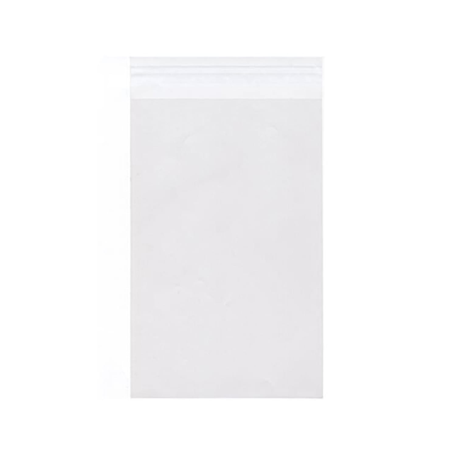 JAM Paper Self-Adhesive Cello Sleeve Envelopes, A9, 5 15/16in x 8 7/8in, Clear, Pack Of 100