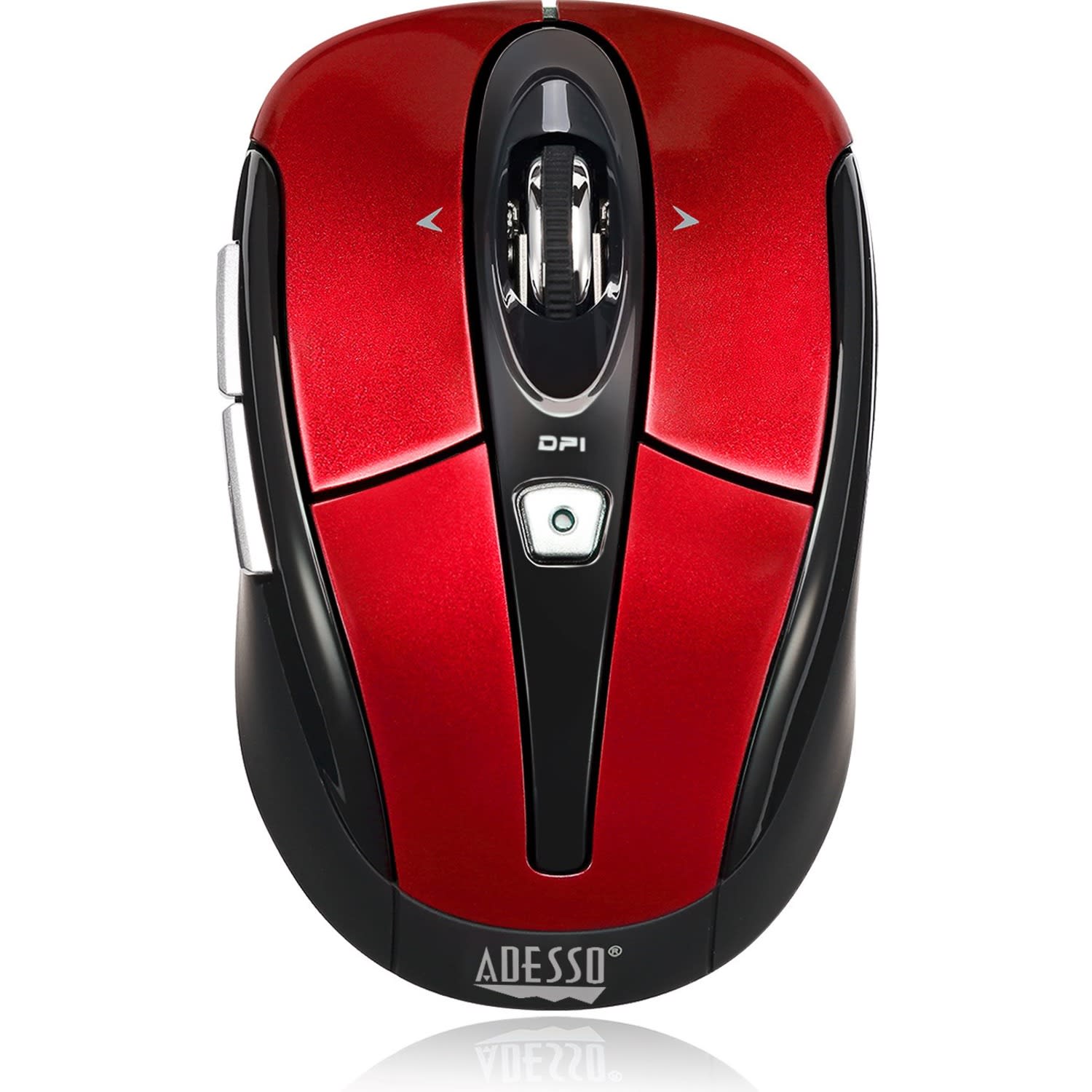 Adesso iMouse S60R Wireless RF Programmable Nano Optical Mouse, Red