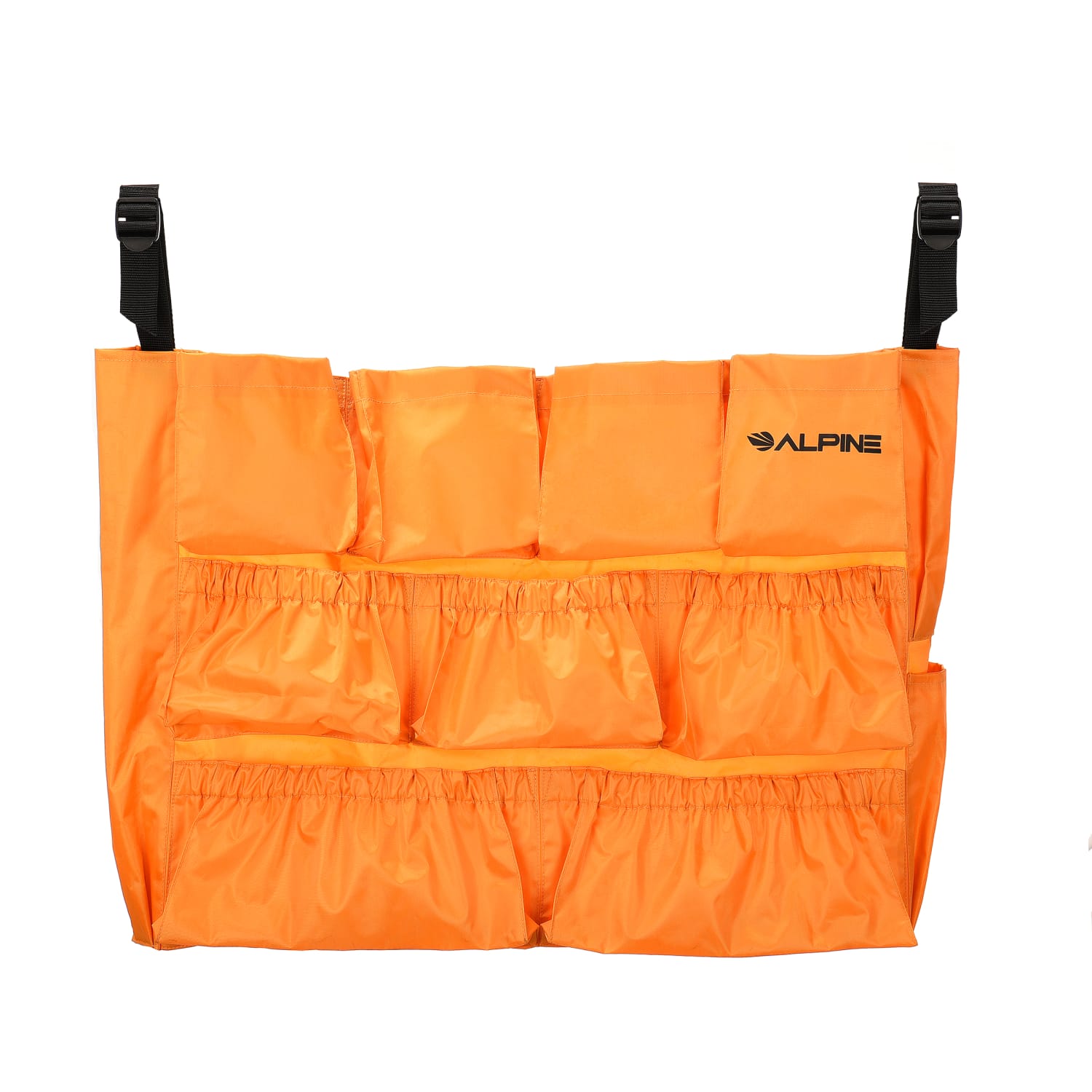 Alpine Caddy Bags For Large Round And Square Trash Cans, 12-Compartment, 19-1/2inH x 29inW x 1-3/4inD, Orange, Pack Of 2 Bags - Image 3