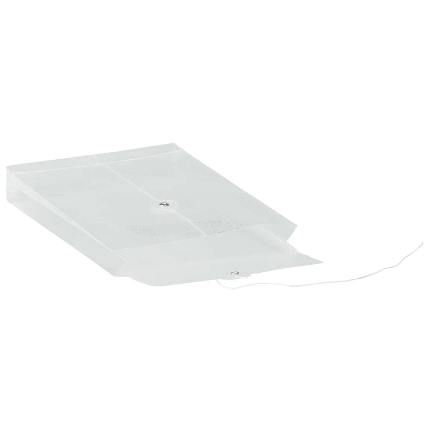 JAM Paper Open-End Plastic Envelopes, 6 1/4in x 9 1/4in, Button & String Closure, Clear, Pack Of 12 - Image 5