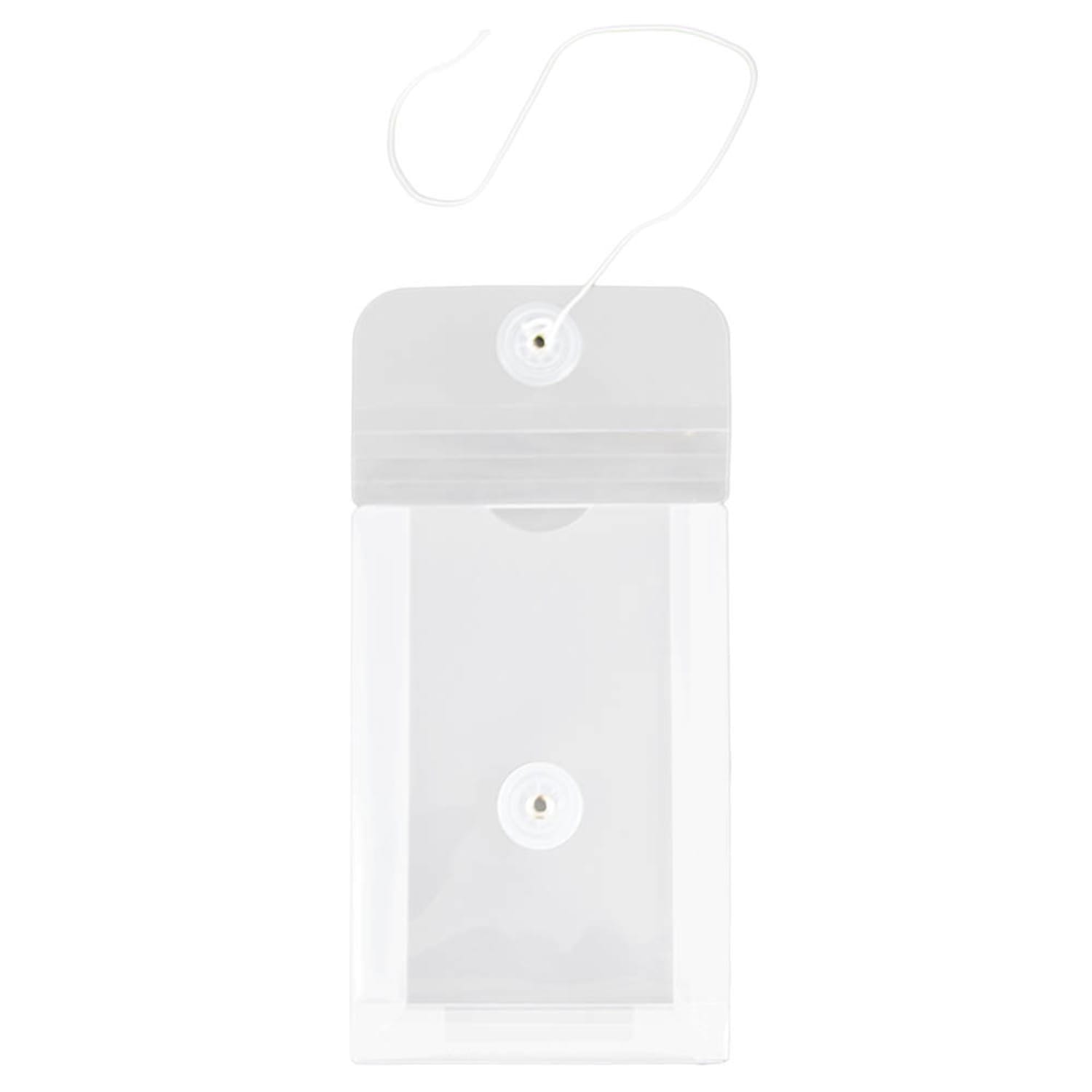 JAM Paper Index Booklet Plastic Envelopes, 4 1/4in x 6 1/4in, Button & String Closure, Clear, Pack Of 12 - Image 3