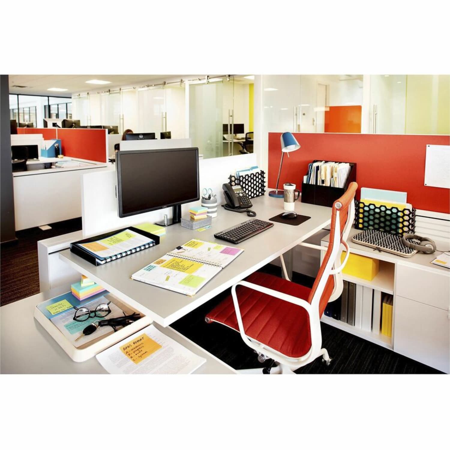 Post-it Notes, 6 Pads, 3 in x 3 in, Clean Removal, School Supplies and Office Products, Sticky Notes for Vertical Surfaces, Monitors, Walls and Windows, Poptimistic Collection, Lined - Image 5
