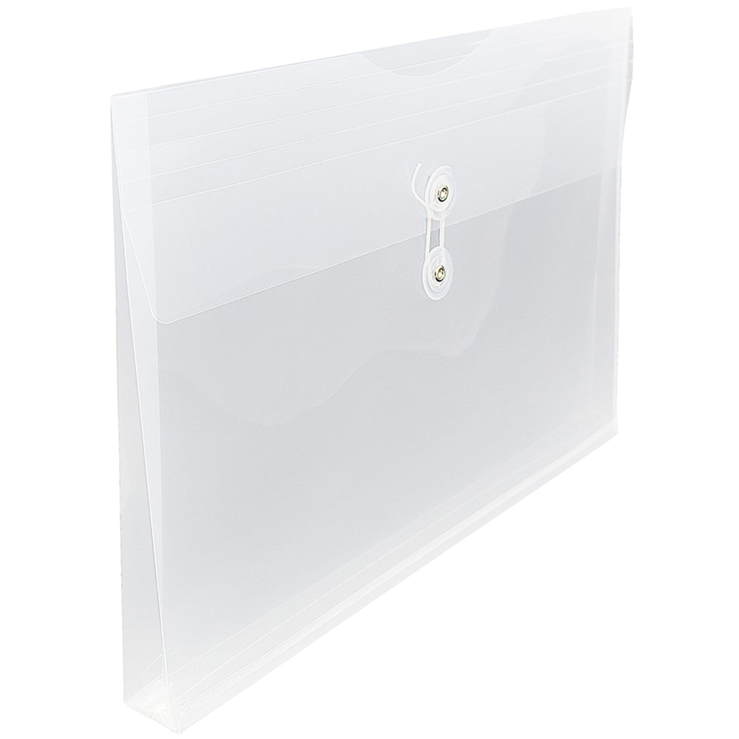 JAM Paper Plastic Booklet Envelopes, Legal-Size, 9 3/4in x 14 1/2in, Button & String, Clear, Pack Of 12 - Image 5