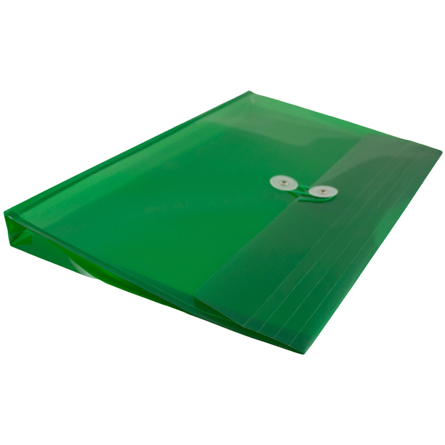 JAM Paper Plastic Booklet Envelopes, Legal-Size, 9 3/4in x 14 1/2in, Button & String Closure, Green, Pack Of 12 - Image 6