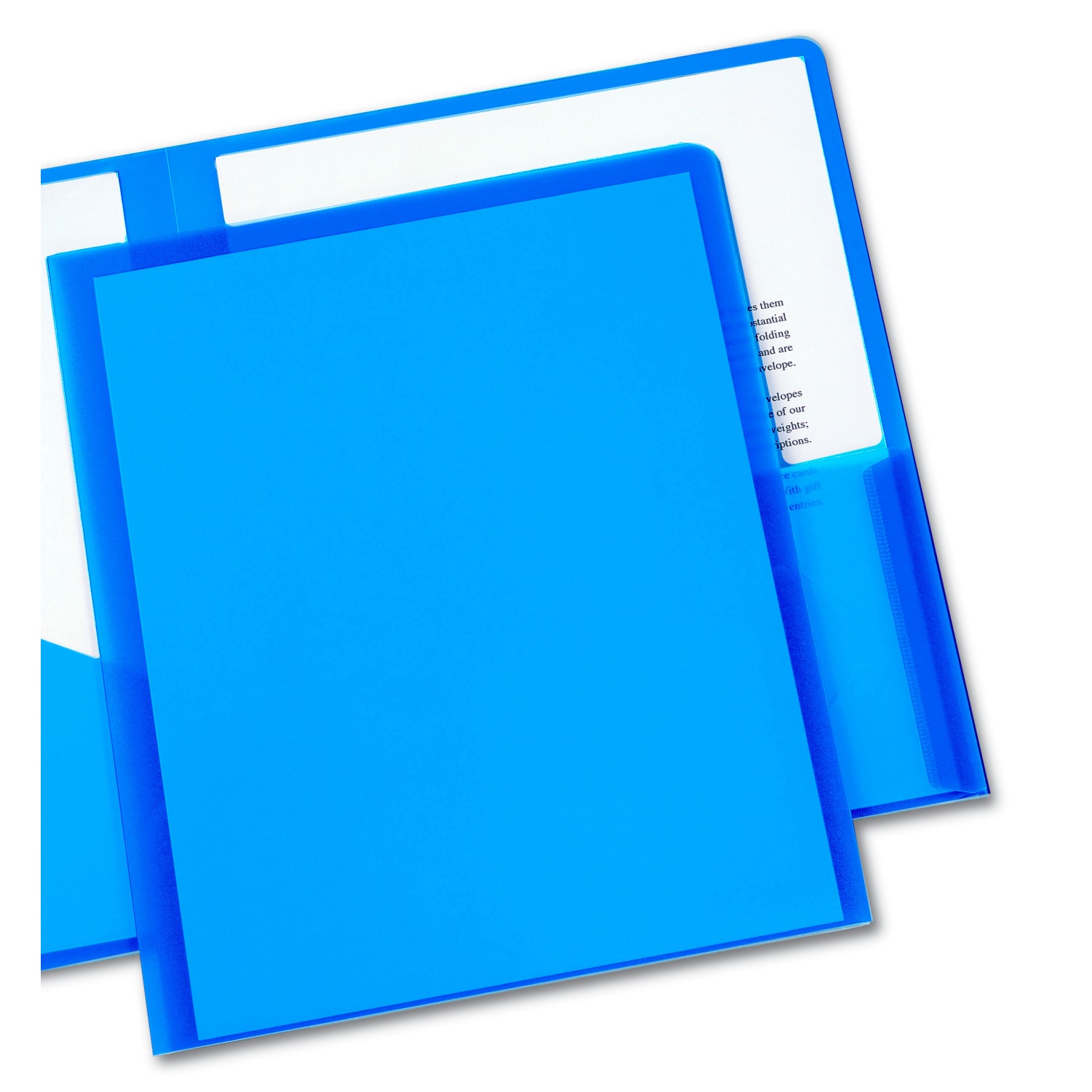 Avery Translucent Two Pocket Water Resistant Folder, 8-1/2in x 11in, Blue, 1 Folder - Image 3