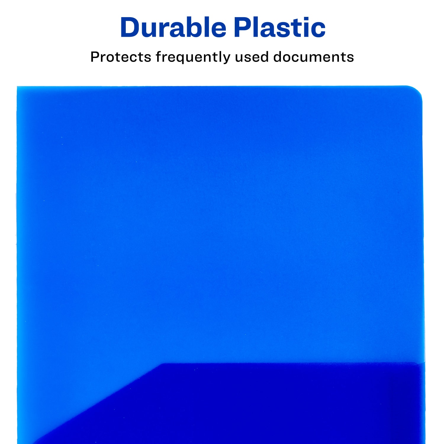 Avery Translucent Two Pocket Water Resistant Folder, 8-1/2in x 11in, Blue, 1 Folder - Image 6