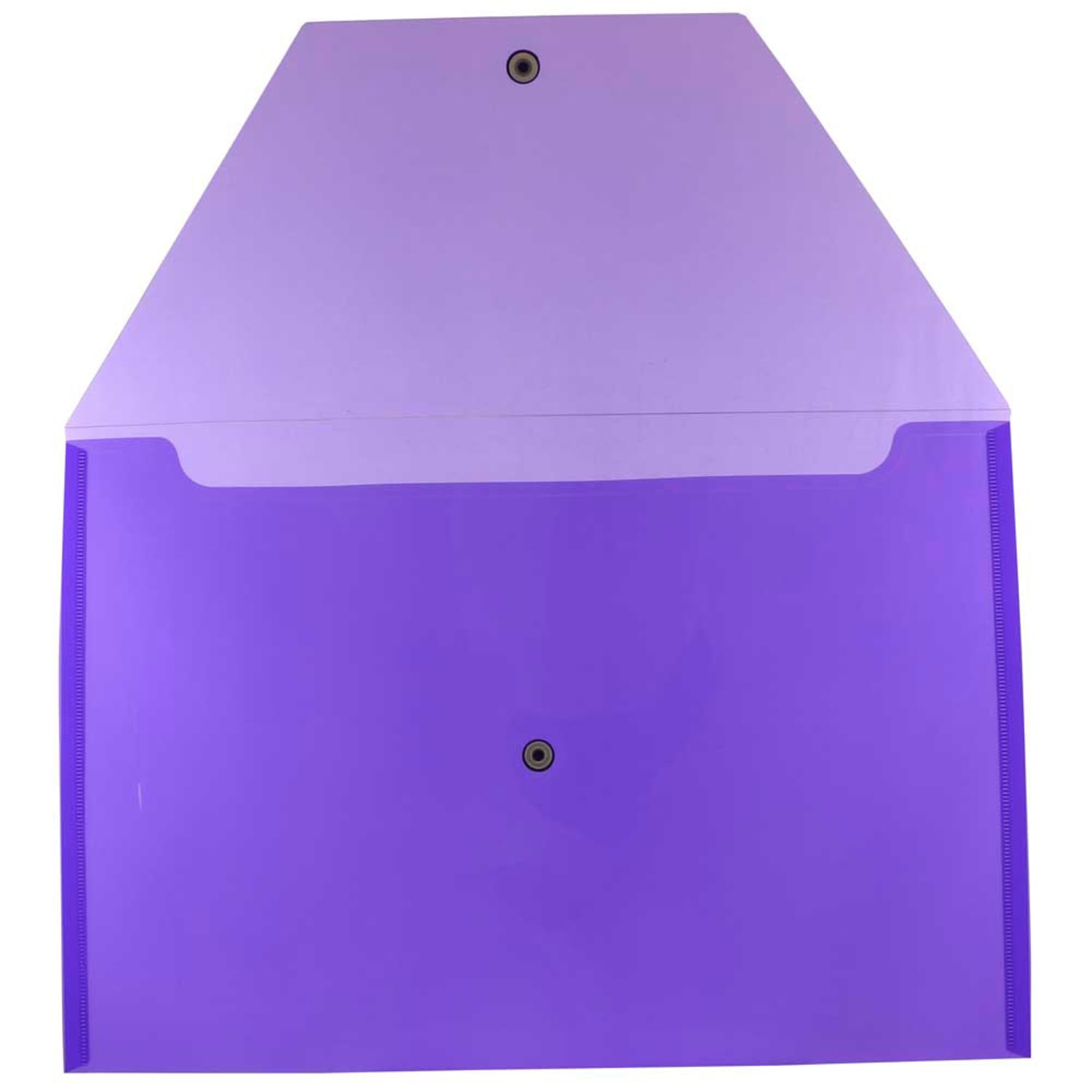 JAM Paper Plastic Booklet Envelopes, Legal Size, 9 3/4in x 14 1/2in, Snap Closure, Purple, Pack Of 12 - Image 3