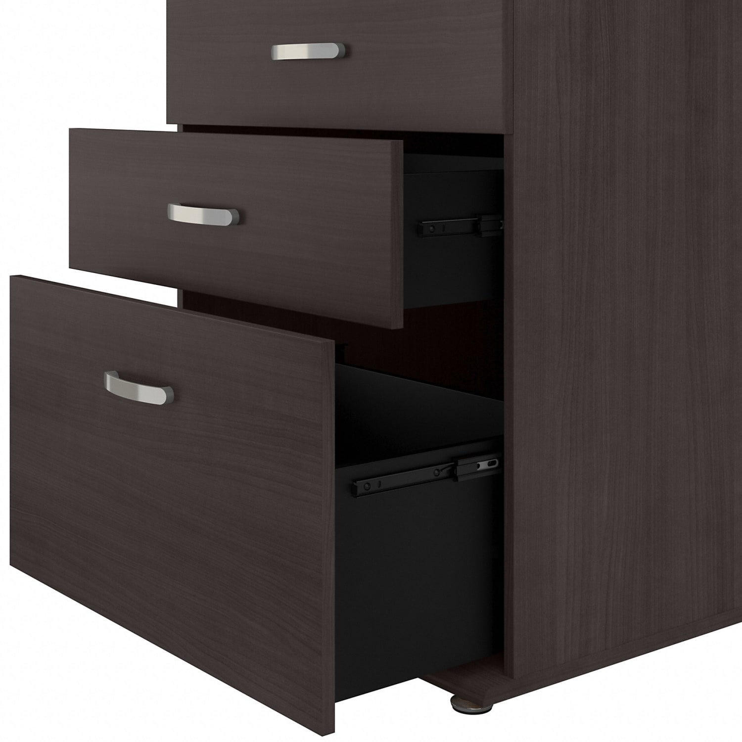 Bush Business Furniture Universal Floor Storage Cabinet With Drawers, Storm Gray, Standard Delivery - Image 6