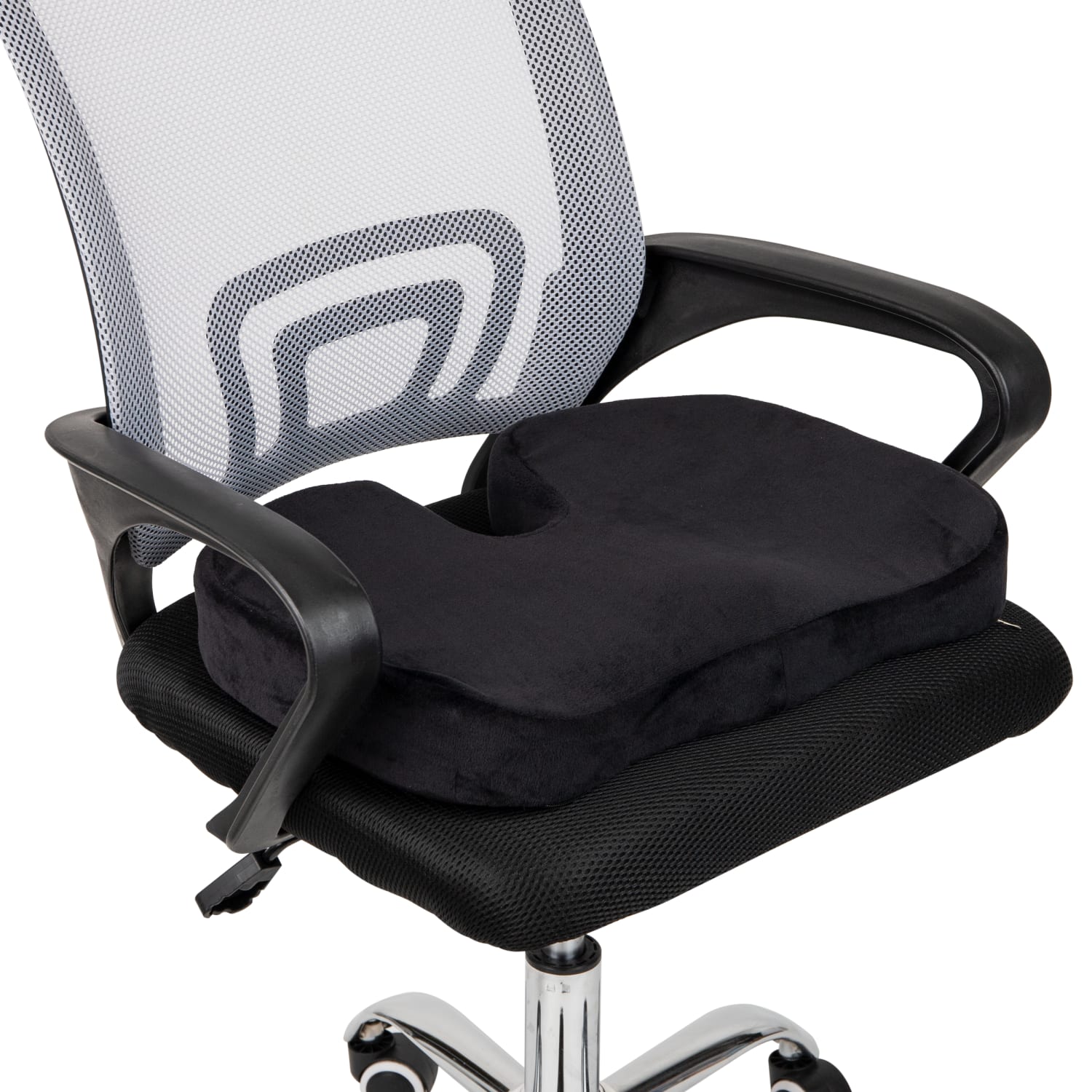 Mind Reader Ergonomic Orthopedic Seat Cushion, Memory Foam, 2-3/4inH x 13-1/2inW x 18inL, Black - Image 8