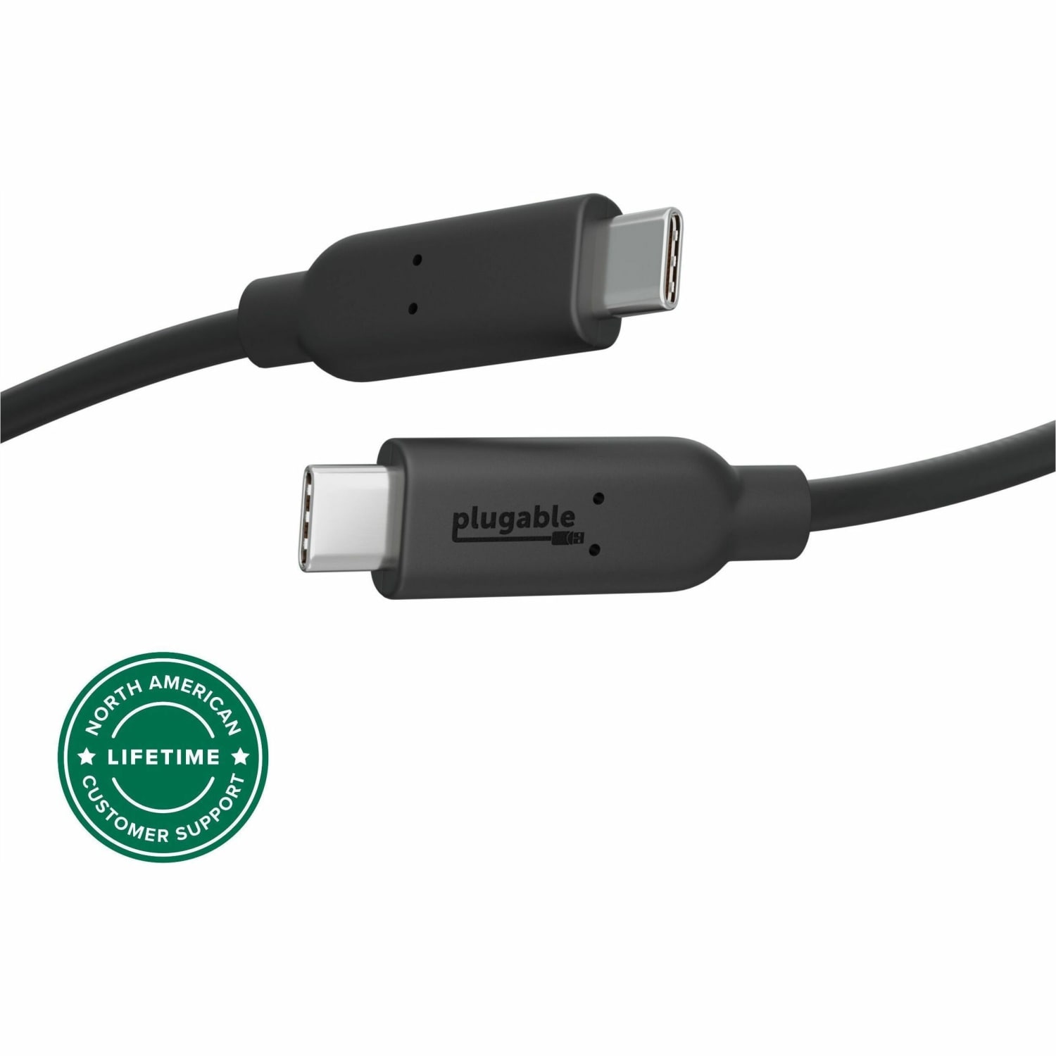 Plugable 10Gbps USB C to USB C Cable, 3.3 feet (1 Meter), 3A, USB-IF Certified, USB 3.1 Gen 2 Type-C - USBCC100
