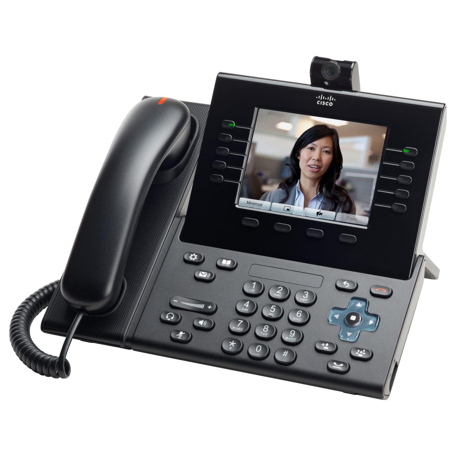 Cisco Unified 9951 IP Phone - Desktop - Charcoal - 1 x Total Line - VoIP - 5in LCD - 2 x Network (RJ-45) - PoE Ports - Image 3