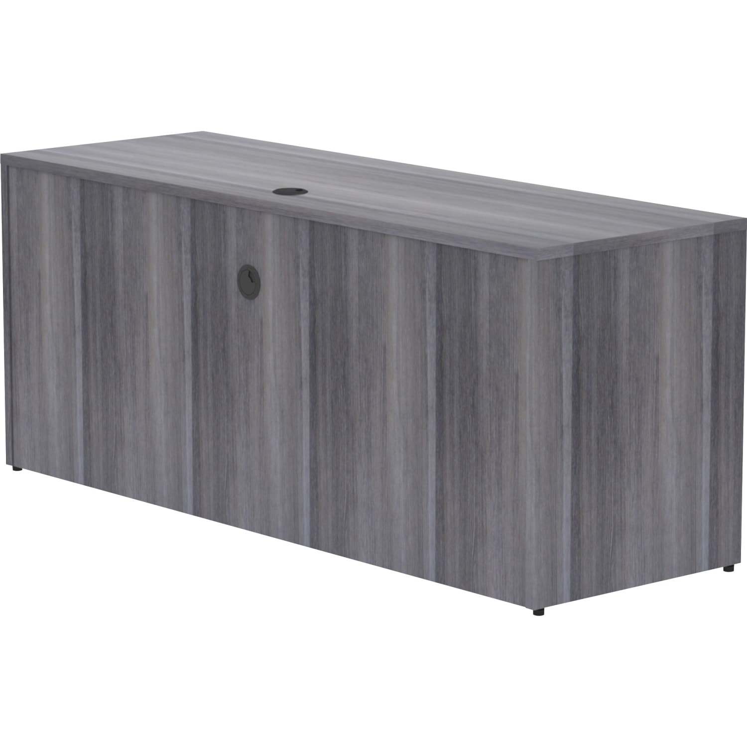 Lorell 72inW Credenza Computer Desk, Weathered Charcoal - Image 5