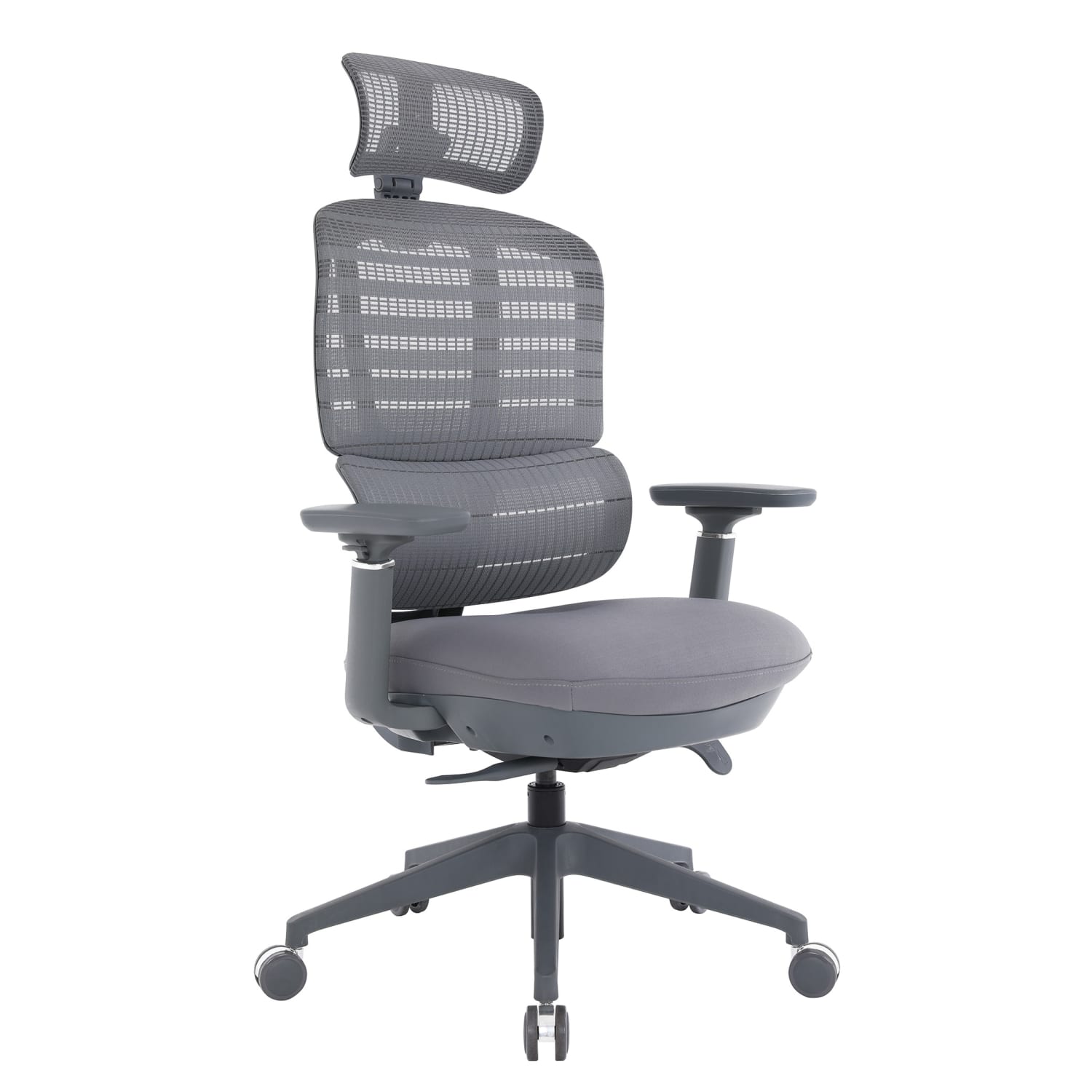 WorkPro Momentum Ergonomic Mesh/Mesh Active High-Back Office Chair, Gray/Gray, BIFMA Compliant