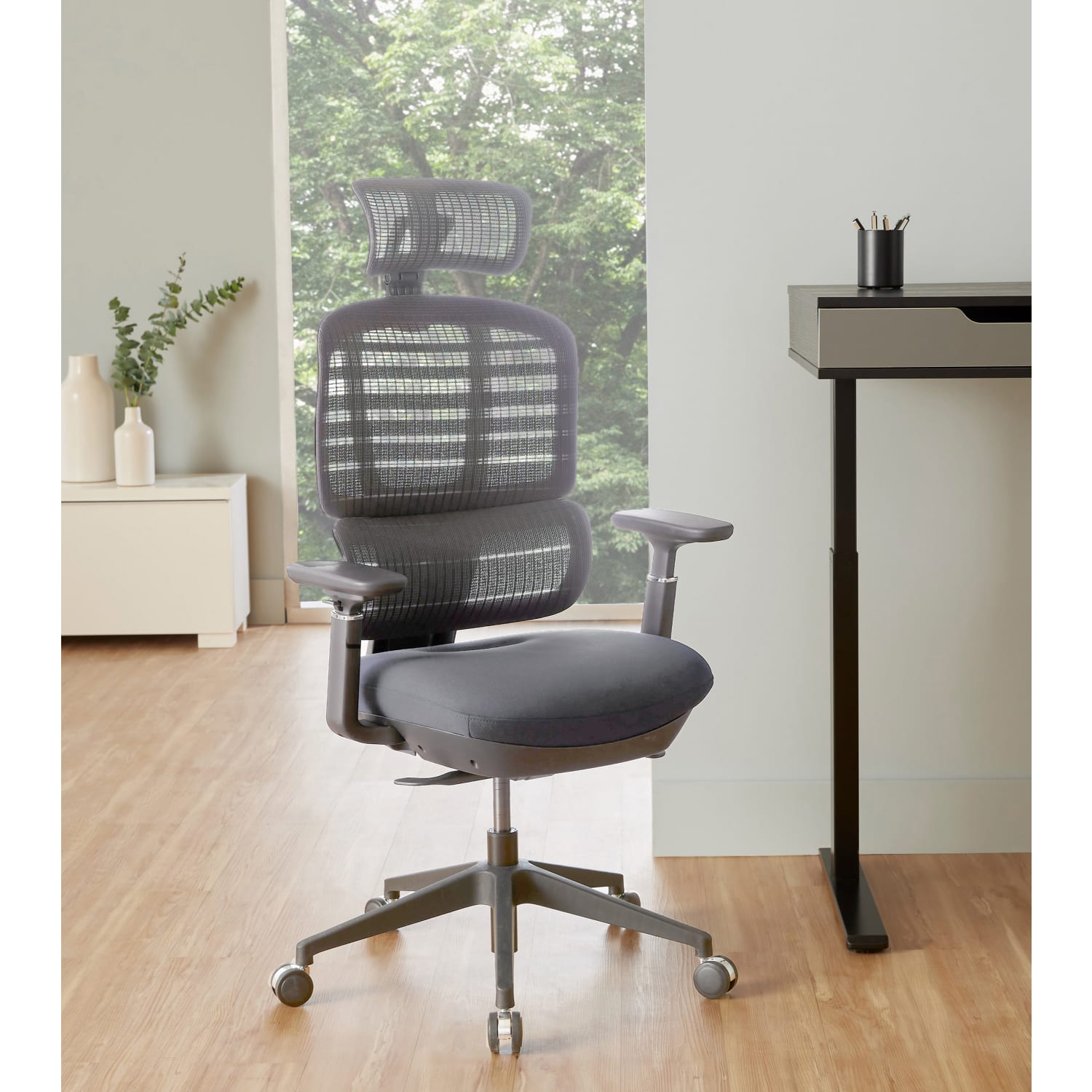 WorkPro Momentum Ergonomic MeshMesh Active High Back Office Chair GrayGray BIFMA Compliant PopularChairscom