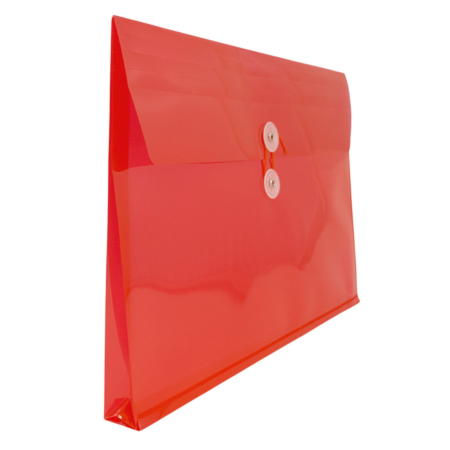 JAM Paper Booklet Plastic Envelopes, Letter-Size, 9 3/4in x 13in, Button & String Closure, Pink, Pack Of 12 - Image 4