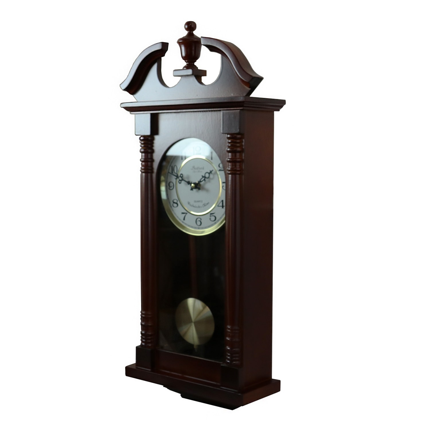 Bedford Clocks Wall Clock, 27-1/2inH x 11-3/4inW x 4-3/4inD, Cherry Oak - Image 5