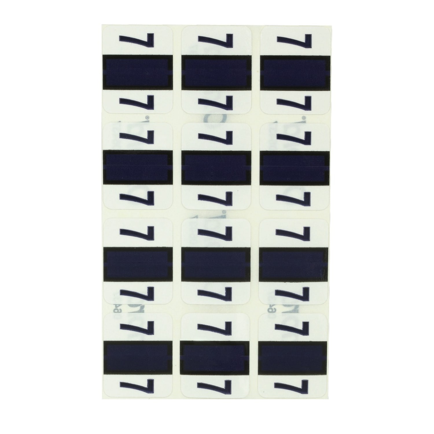 Pendaflex Color-Coded End-Tab Numeric Labels, 6437, #7, 1 1/4in x 1in, Purple, Pack Of 120