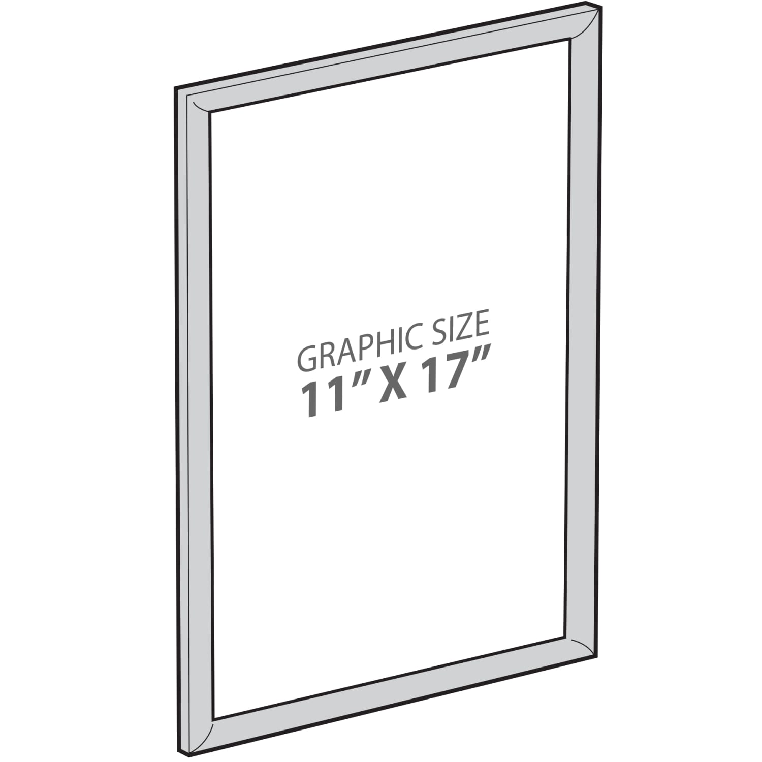 Azar Displays Wall Mount Snap Plastic Vertical/Horizontal Poster Frames, 17inH x 11inW x 3/4inD, Silver, Pack Of 2 Frames - Image 3