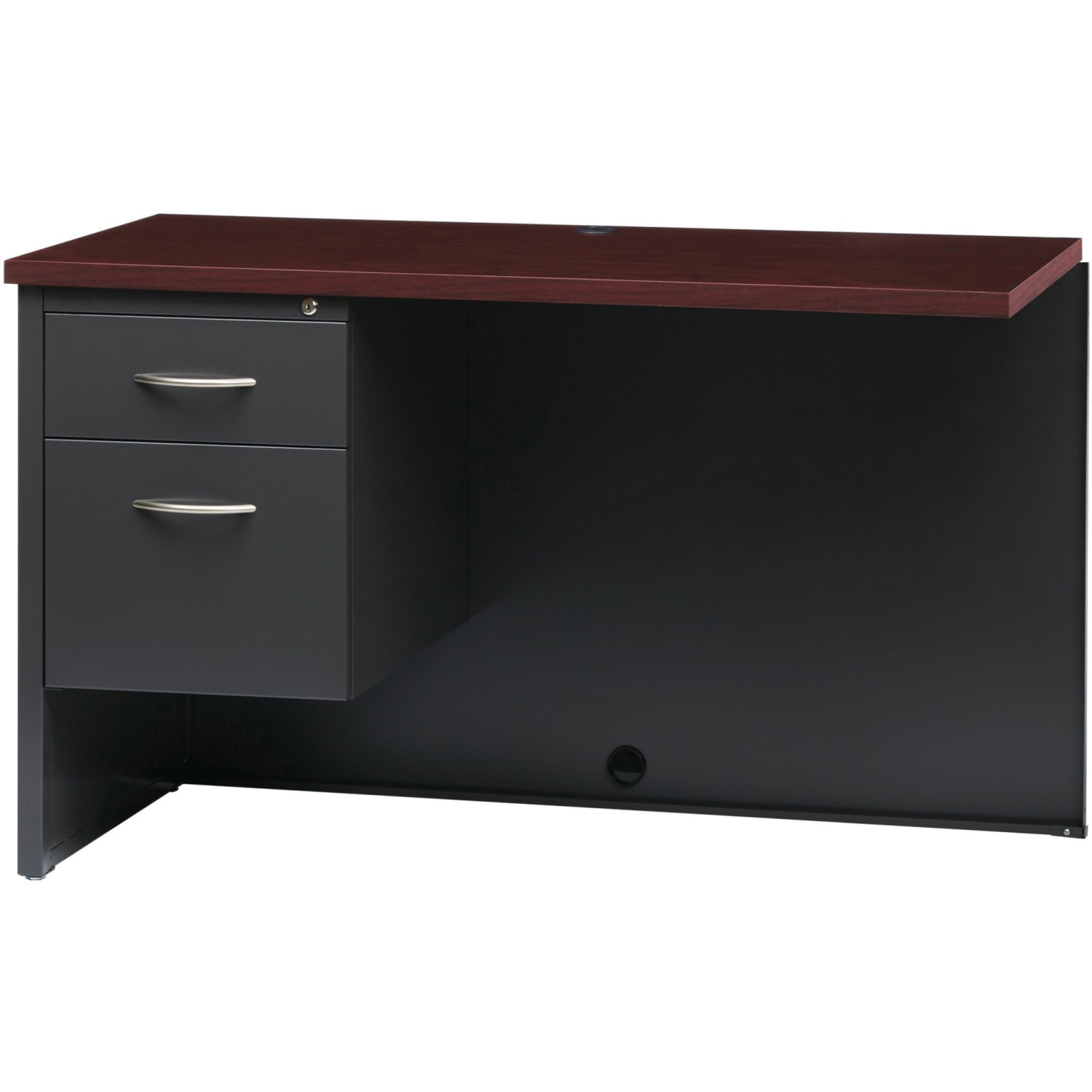 WorkPro Modular 48inW Left Return For Computer Desk, Charcoal/Mahogany - Image 6