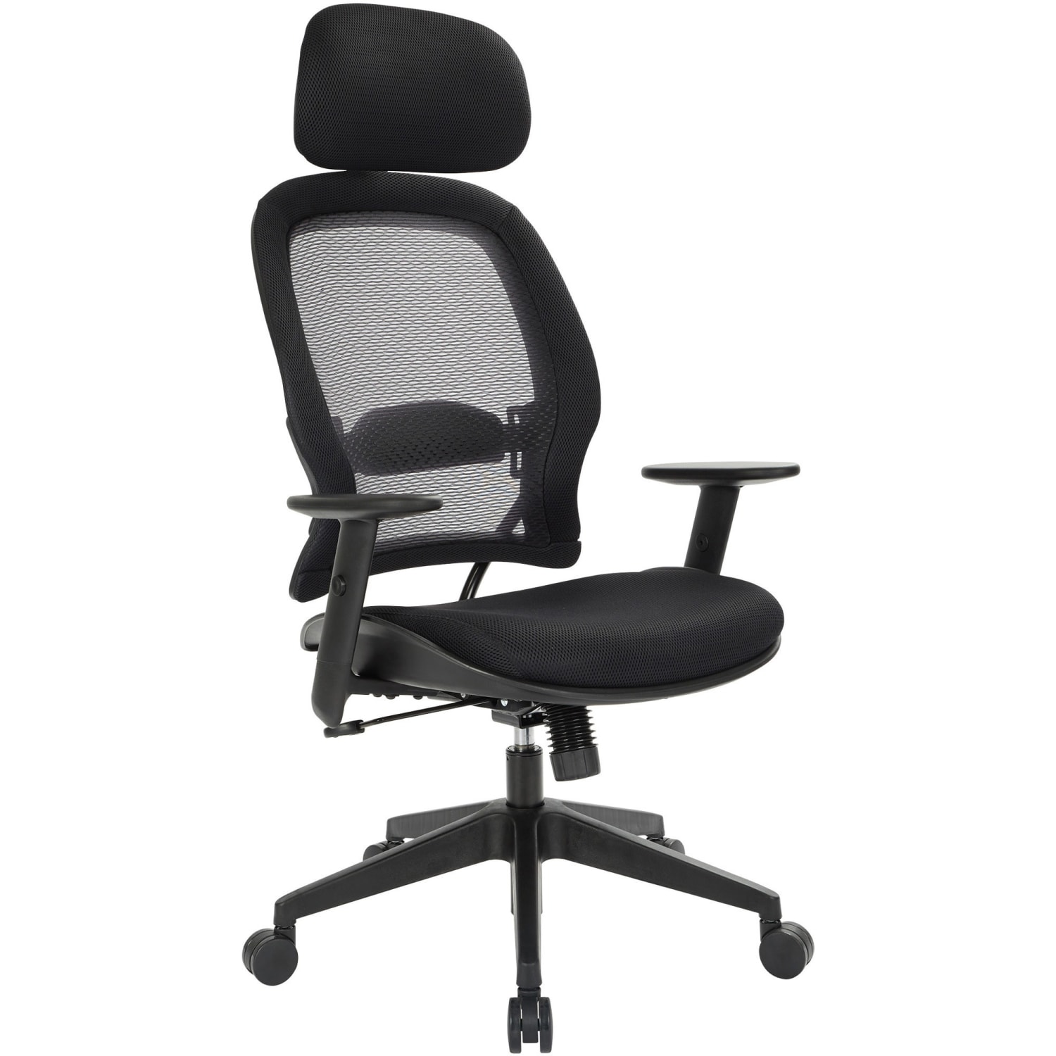 Office Star Professional Air Grid Mesh HighBack Office Chair With Headrest Black PopularChairscom Office Star Professional Air Grid Mesh High Back Office Chair With Headrest Black PopularChairscom