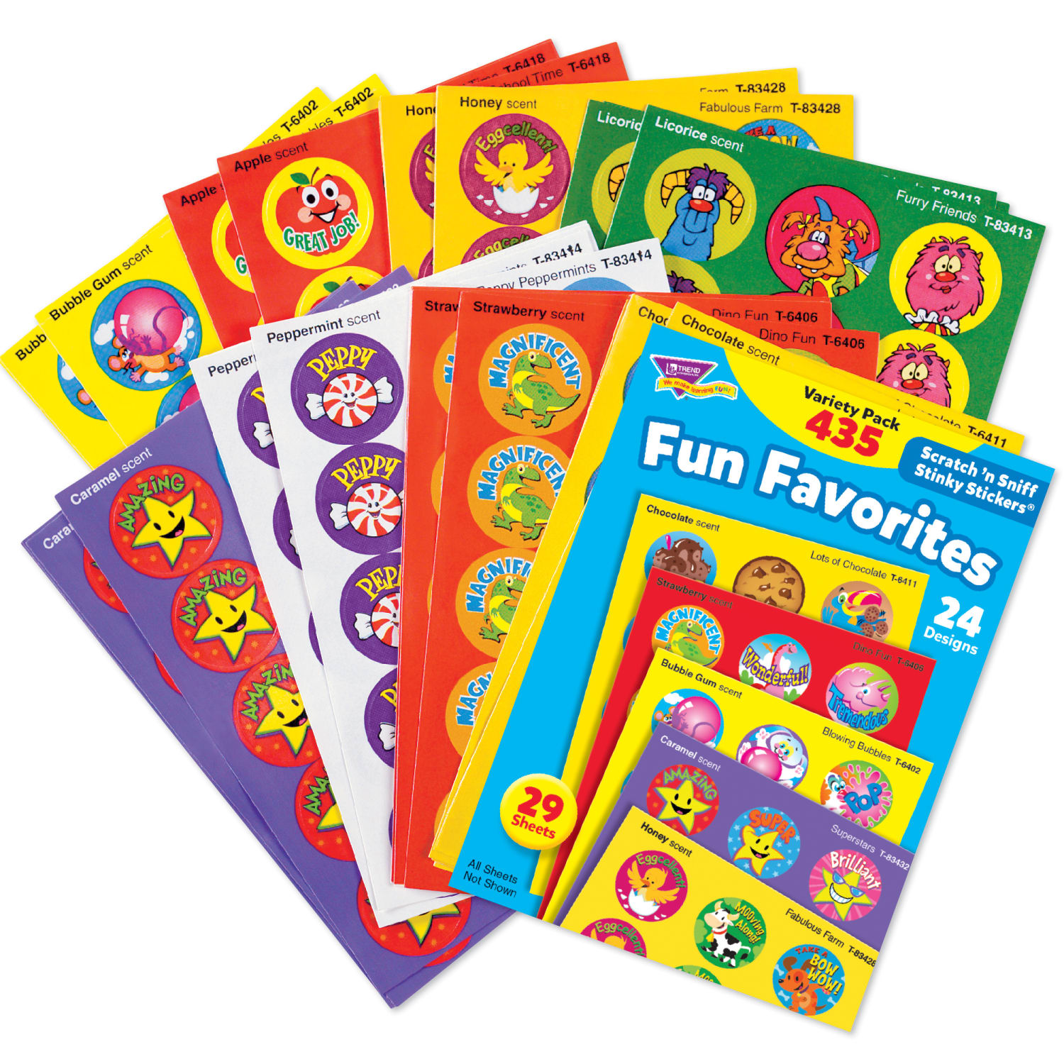 Trend Stinky Stickers, Fun Favorites, 435 Stickers Per Pack, Set Of 2 Packs - Image 3