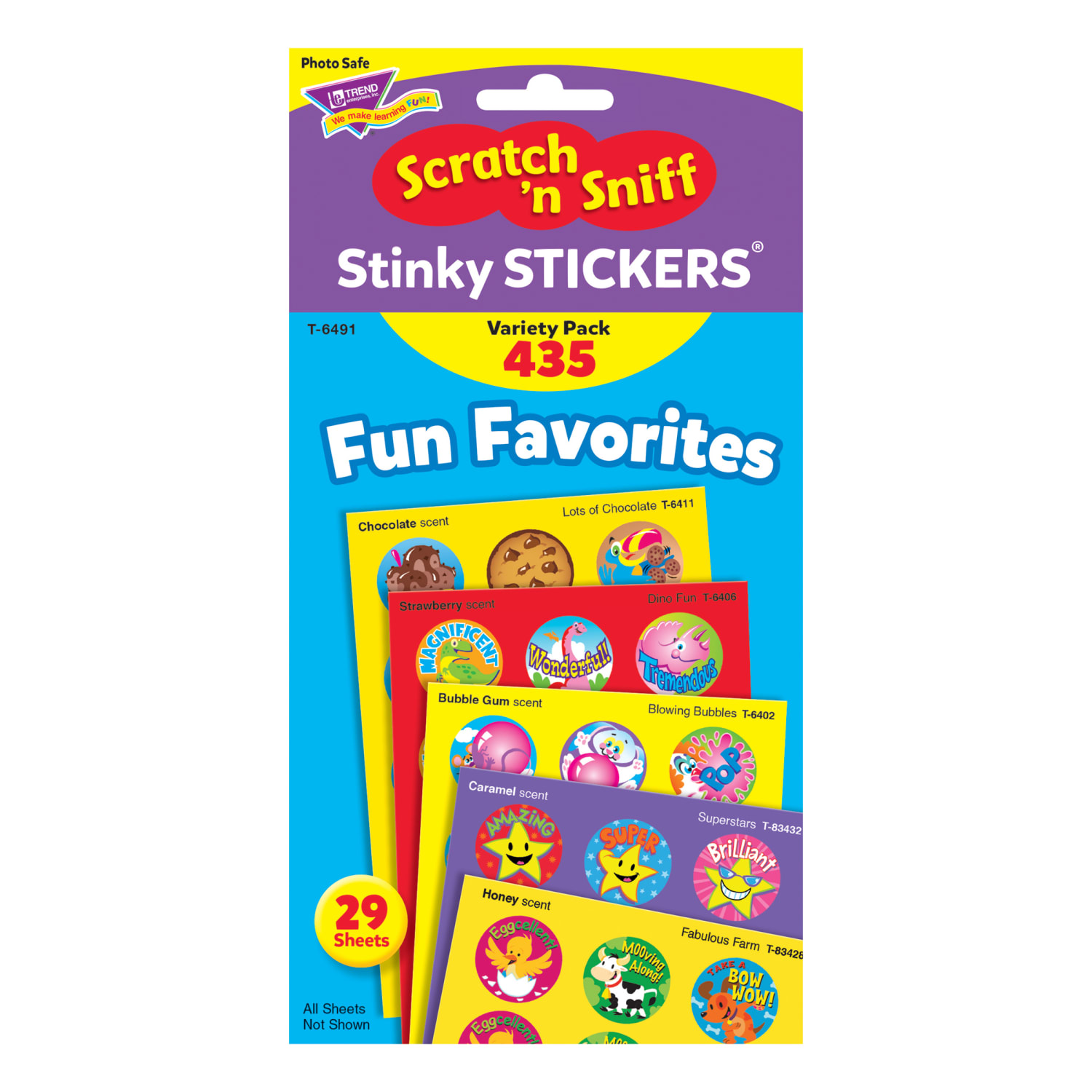 Trend Stinky Stickers, Fun Favorites, 435 Stickers Per Pack, Set Of 2 Packs - Image 4