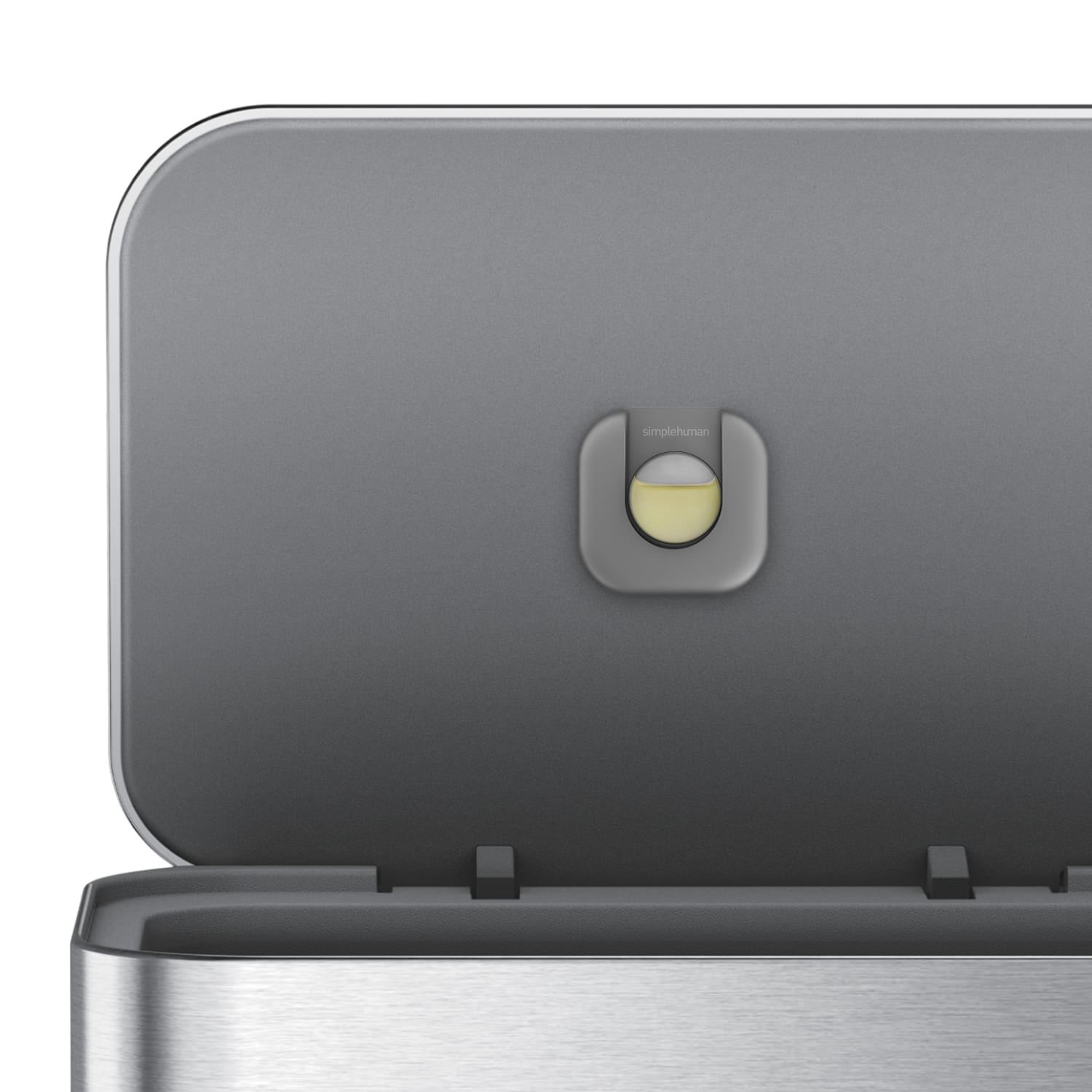 simplehuman Rectangular Step Can With Liner Pocket, 12 Gallons, Brushed Stainless Steel - Image 4