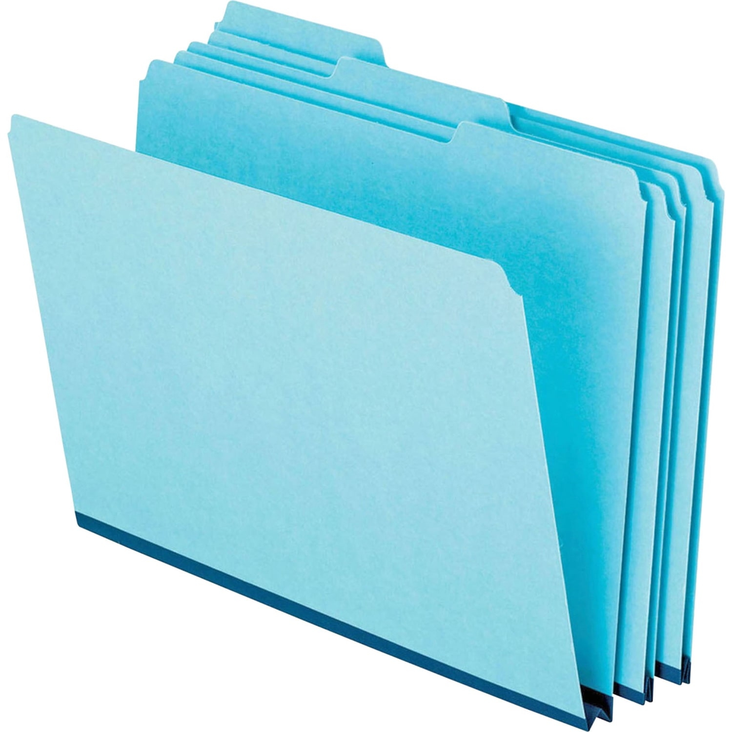 Pendaflex 1/3-Cut Pressboard Tab Folders, Letter Size, Blue, Box Of 25 - Image 4