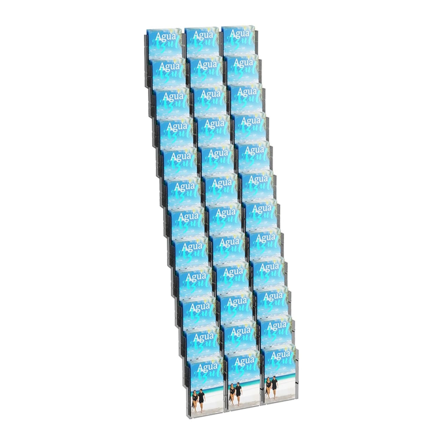 Azar Displays Wall-Mount Brochure Holder, Bifold, 36 Pockets, 19.125inL x 58inH, Clear - Image 3