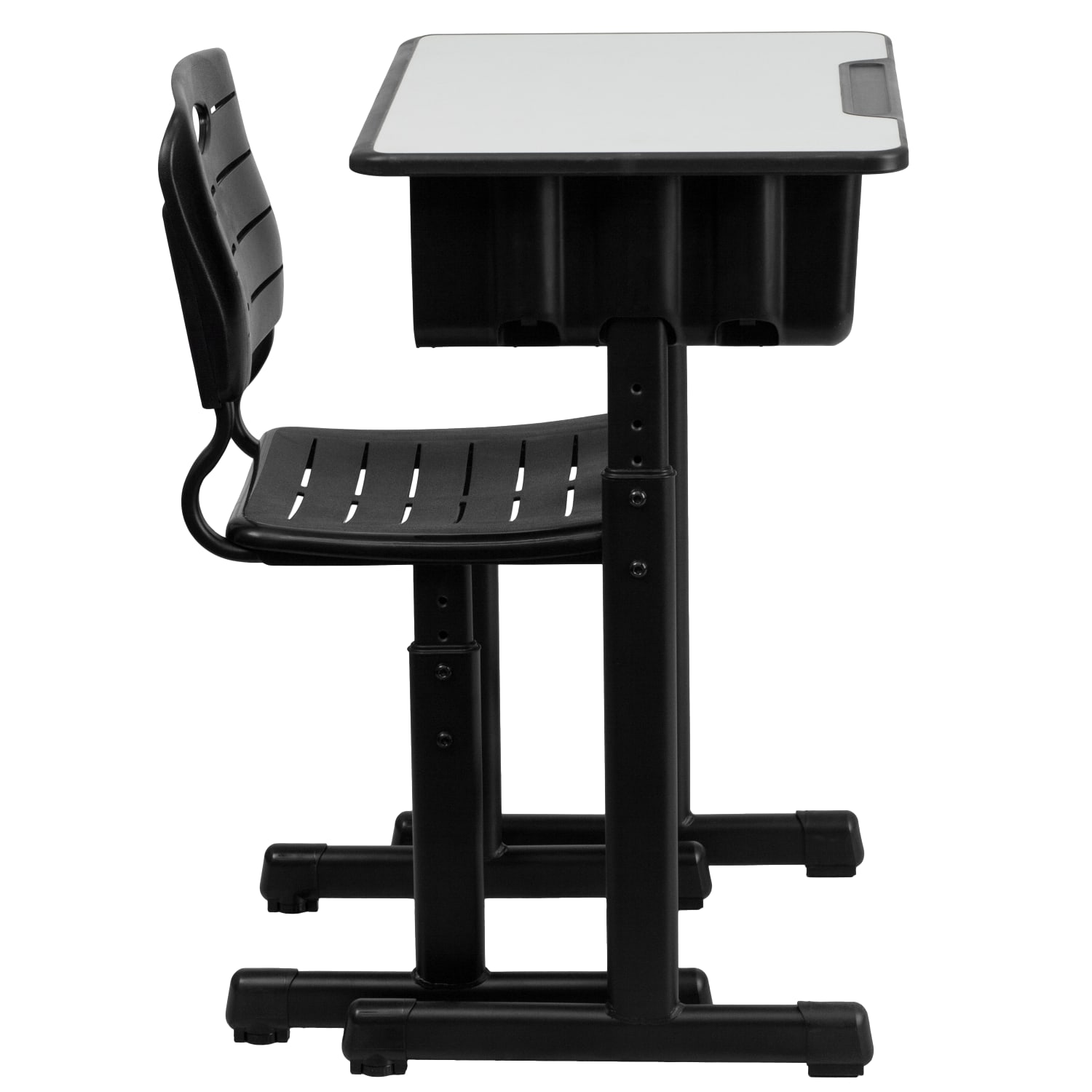 Flash Furniture Adjustable Pedestal Frame Student Desk And Chair, Gray - Image 10